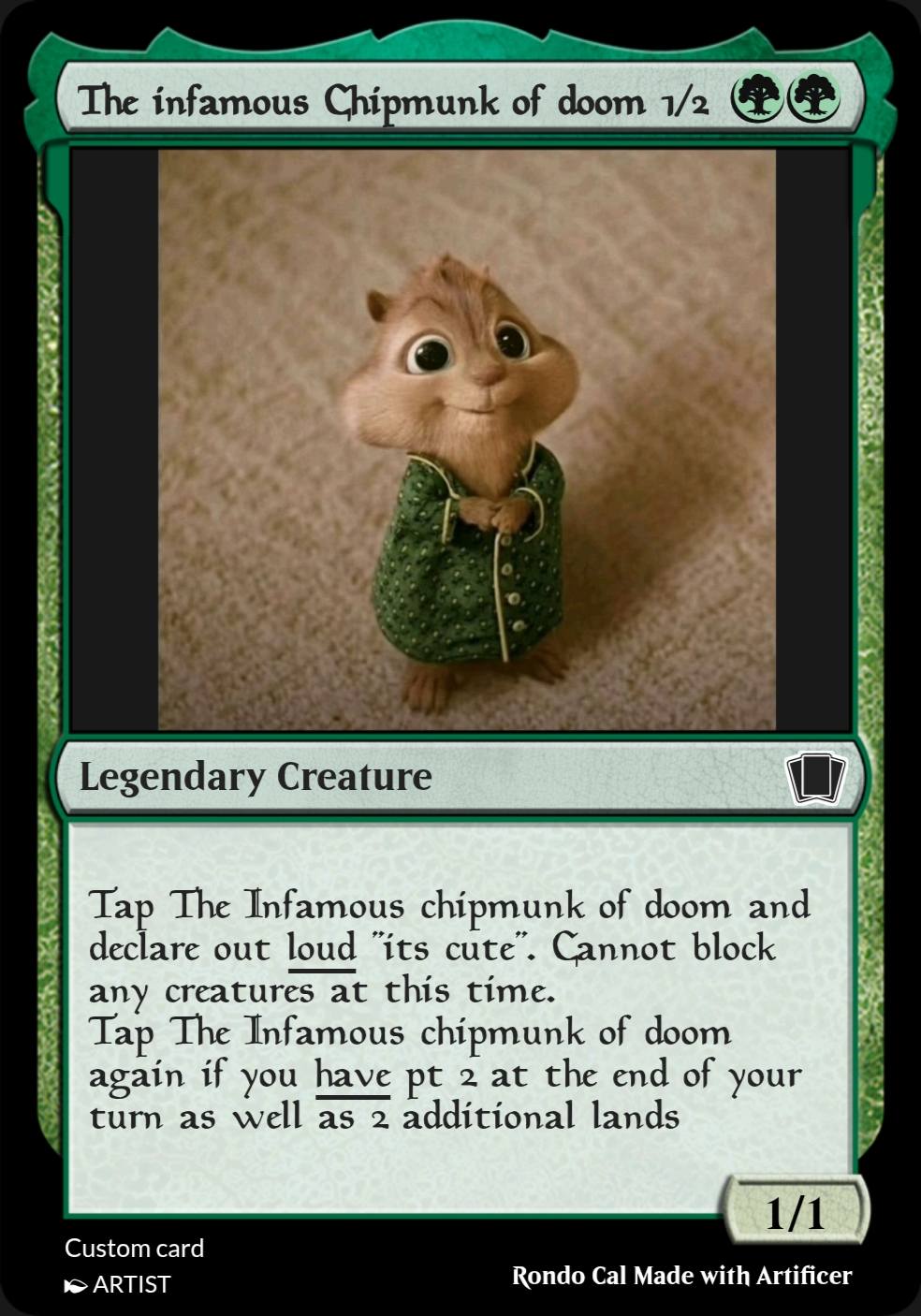 MTG Custom Cards | Ok, this one is so broken and its rules are so wrong ...