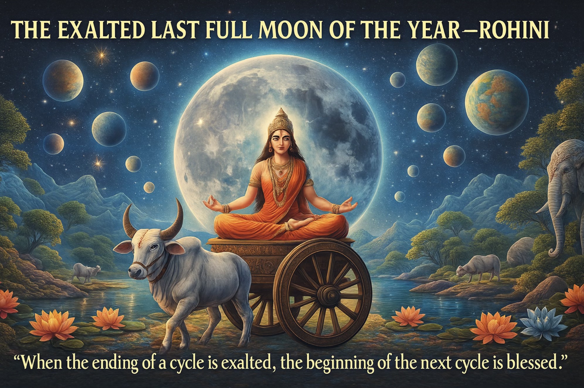 Peter - 🌕 THE EXALTED LAST FULL MOON OF THE YEAR — ROHINI “When the ...