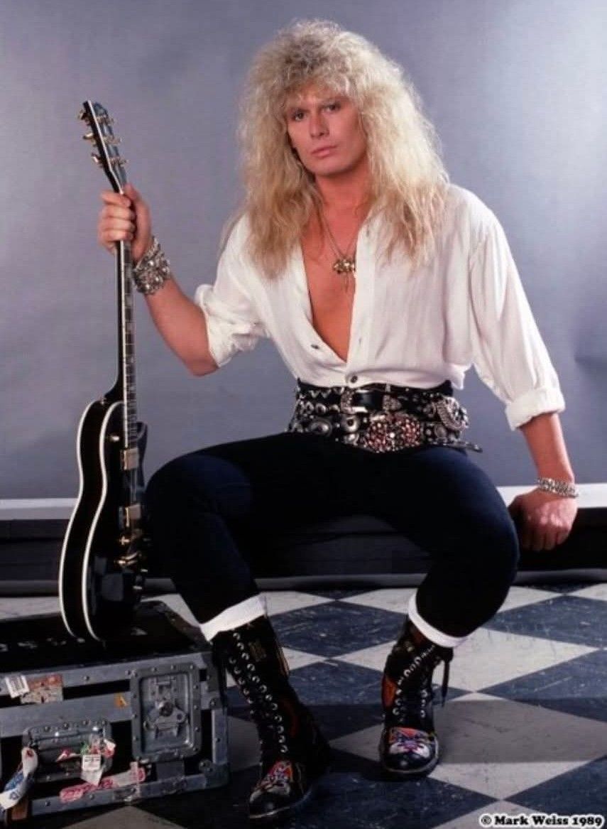 John Sykes with his black Les Paul Custom