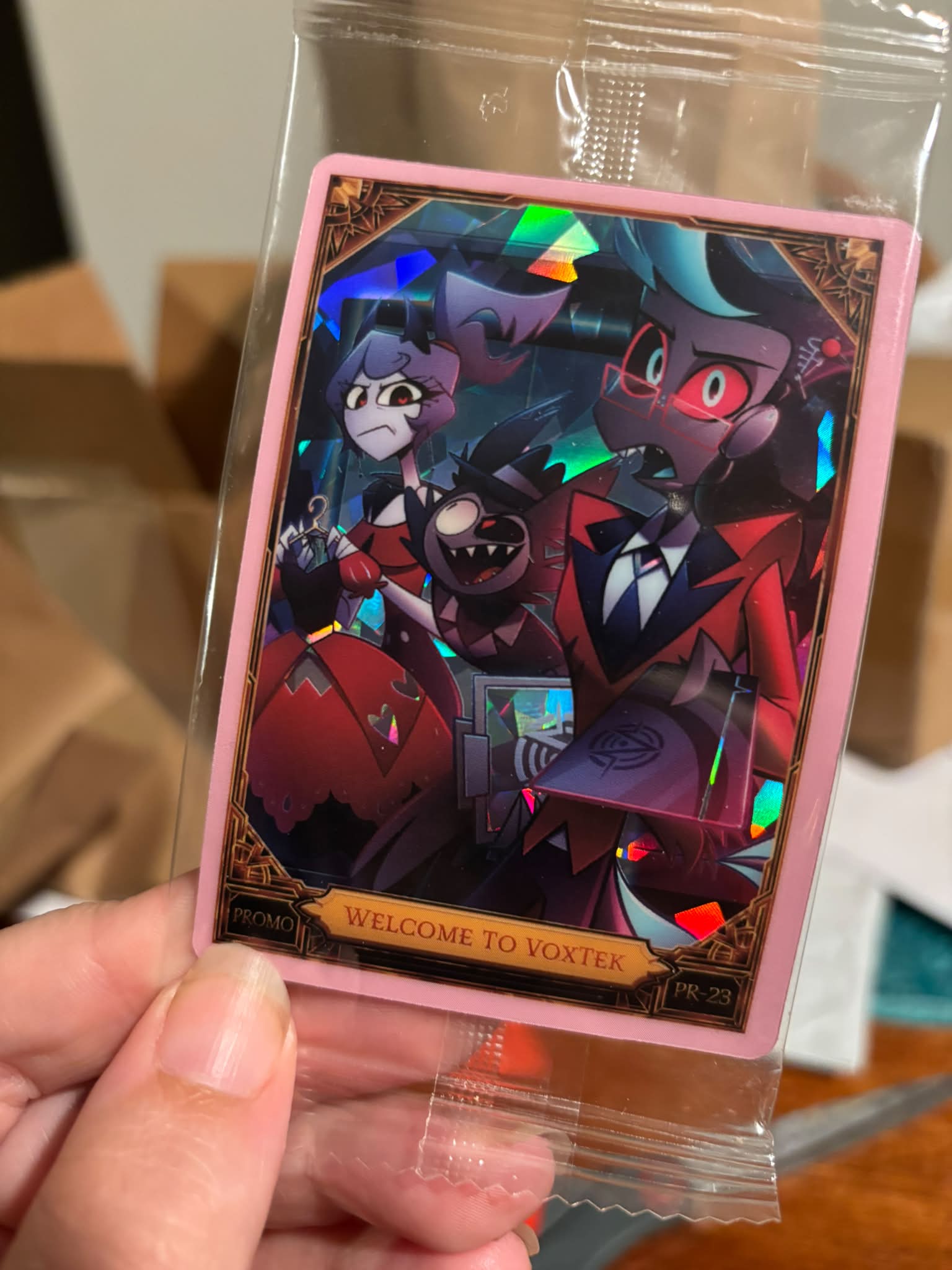 Trading Hazbin Hotel Sera card for Cracked Ice Demon Vox