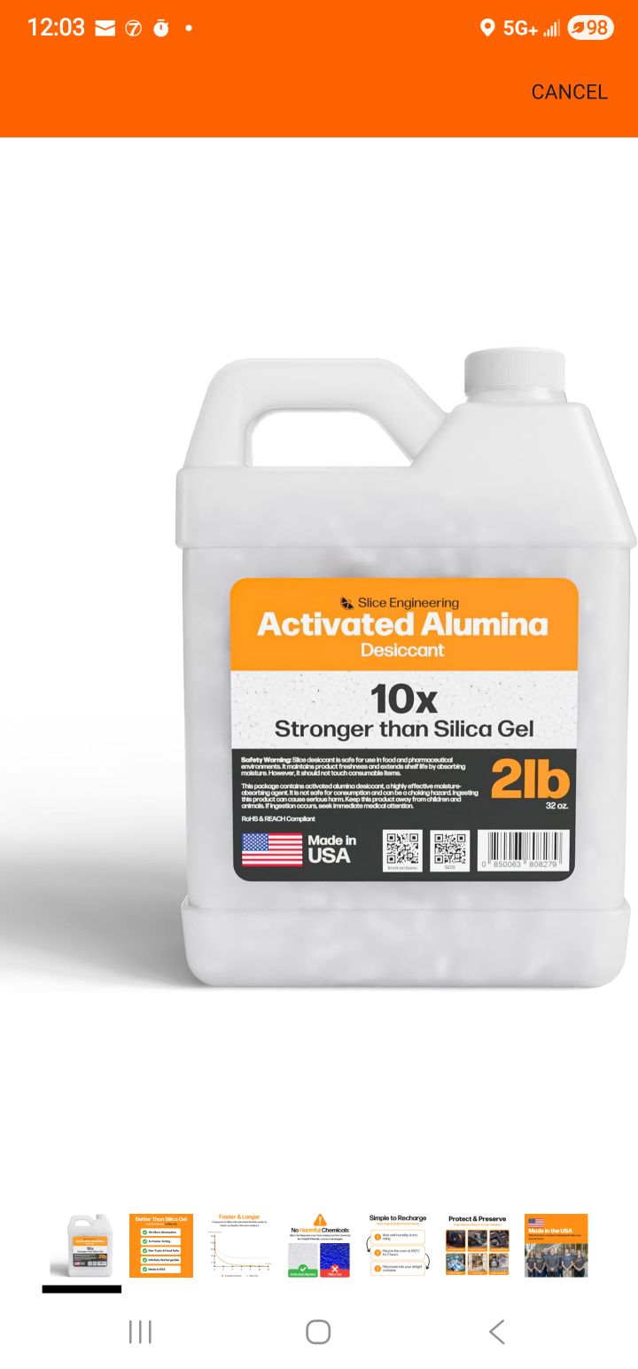 Wisesorb 7.5 LBS Activated Aluina, Aluina Desiccant, Reusable Desiccant Dehuidifier