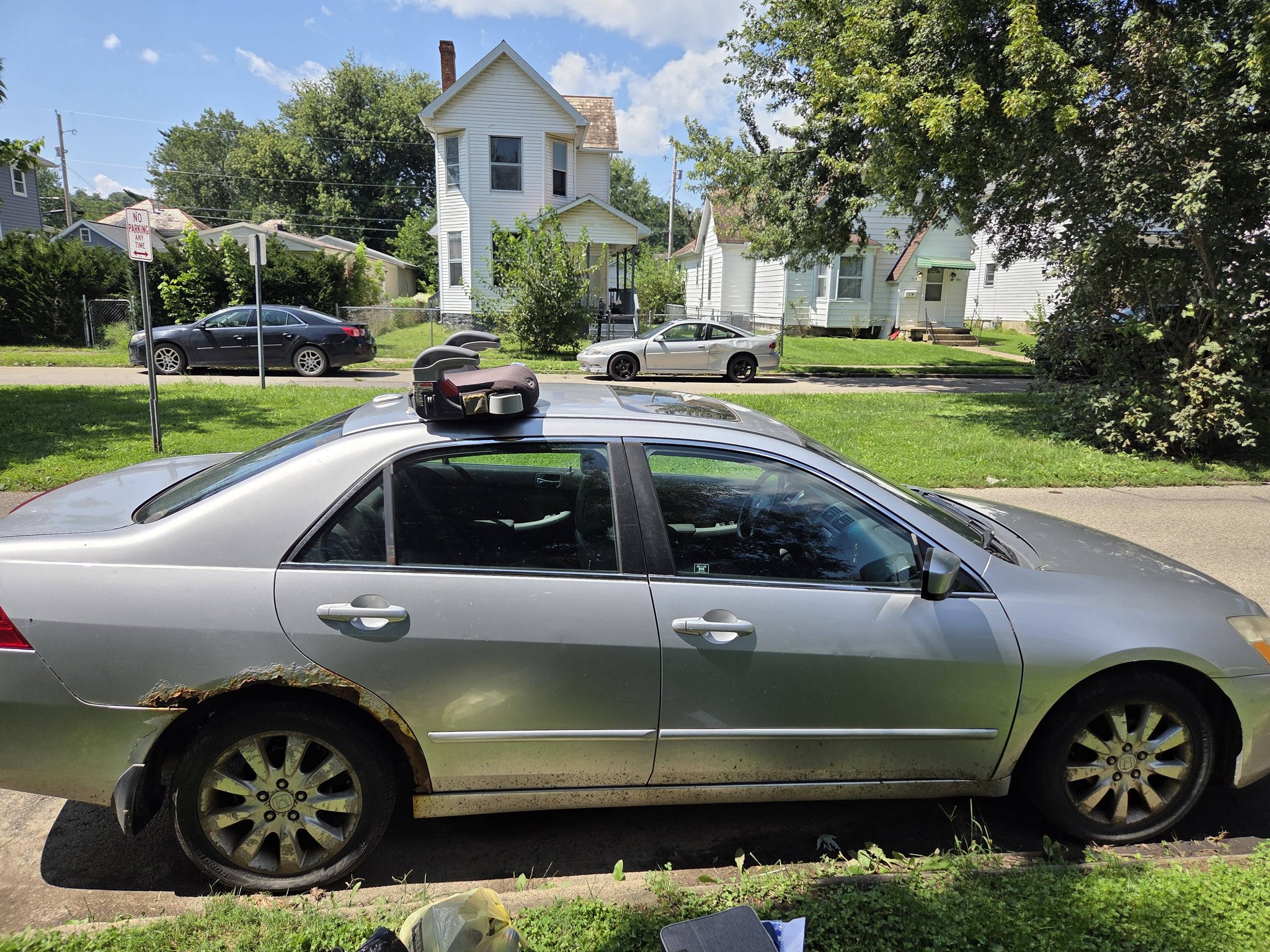 Silver car for sale in Zanesville, OH with power windows and locks