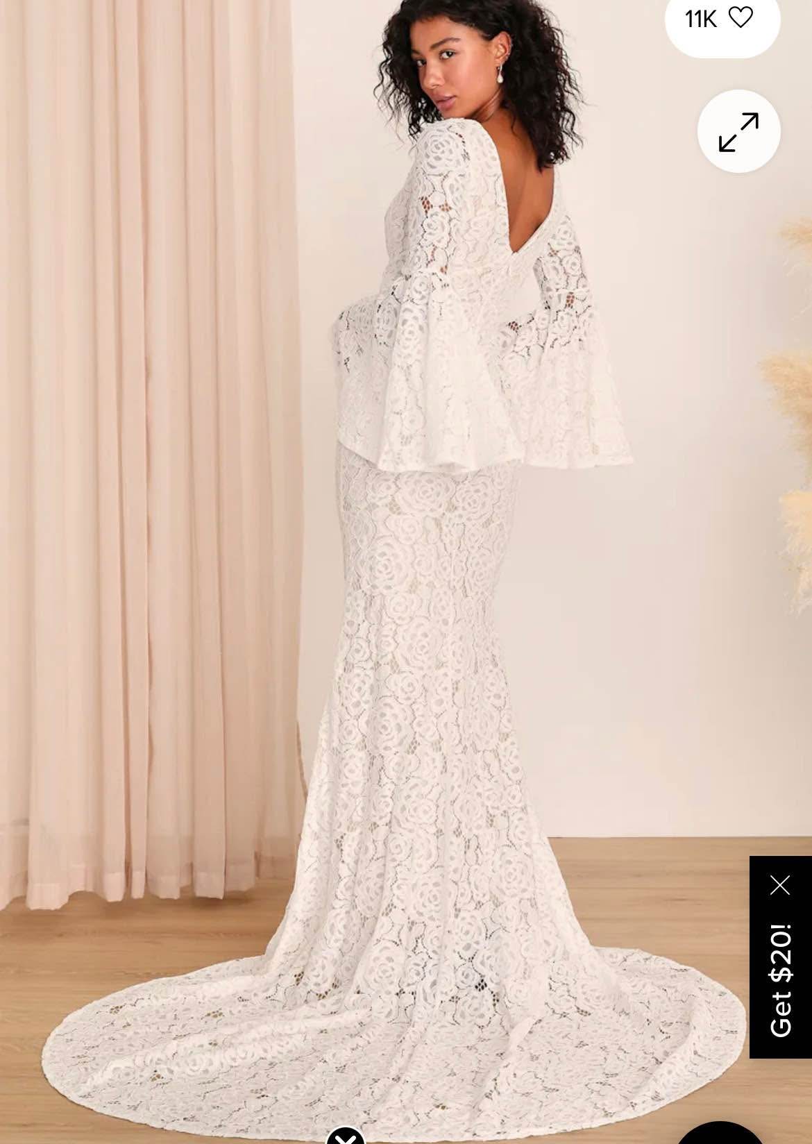 Brand new with tags Duchess Ivory Lace Bell Sleeve Maxi Dress