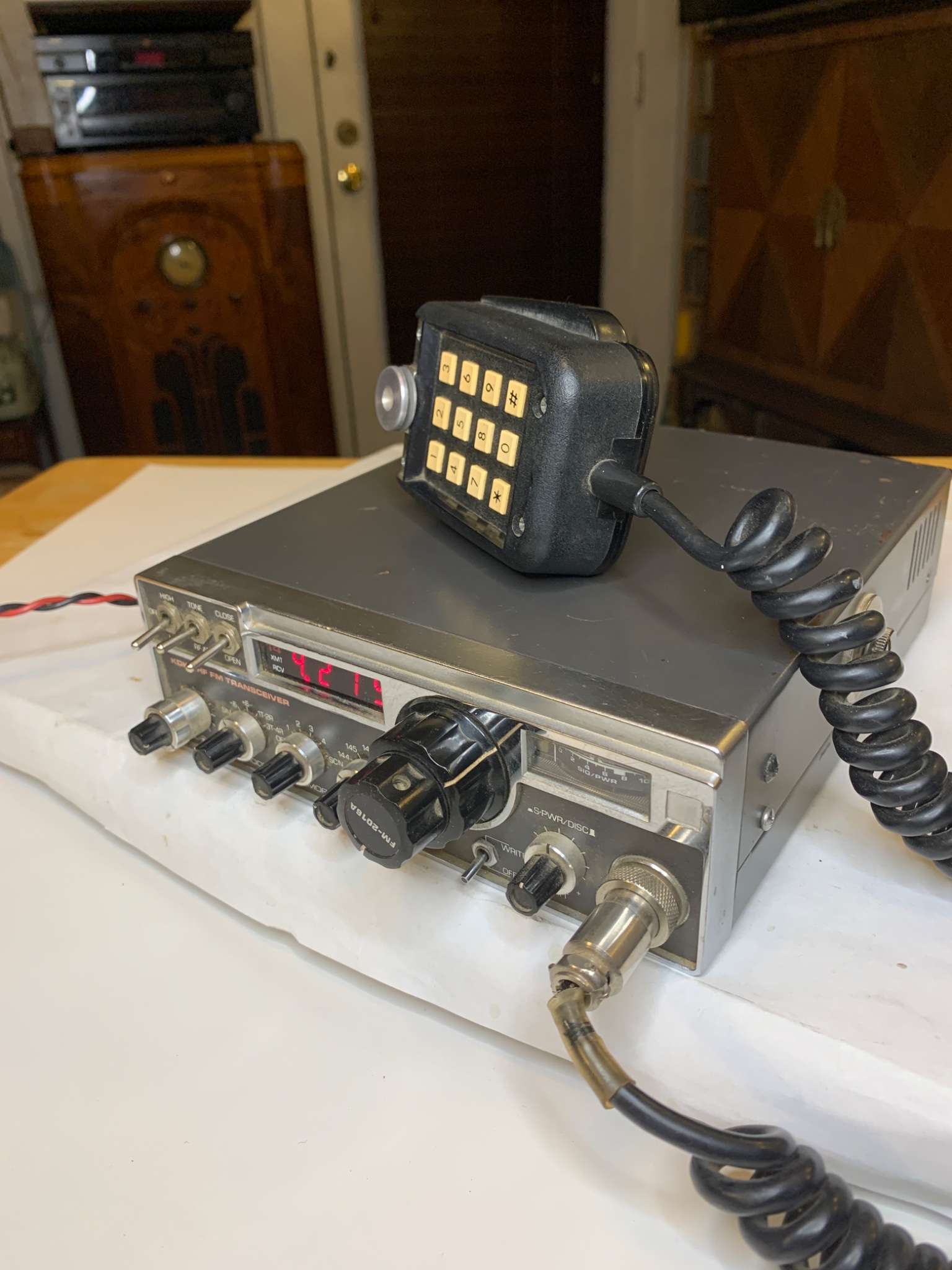 KDK FM-2016A 2M FM Transceiver w/ Drake Mic Japan 1970s Powers on