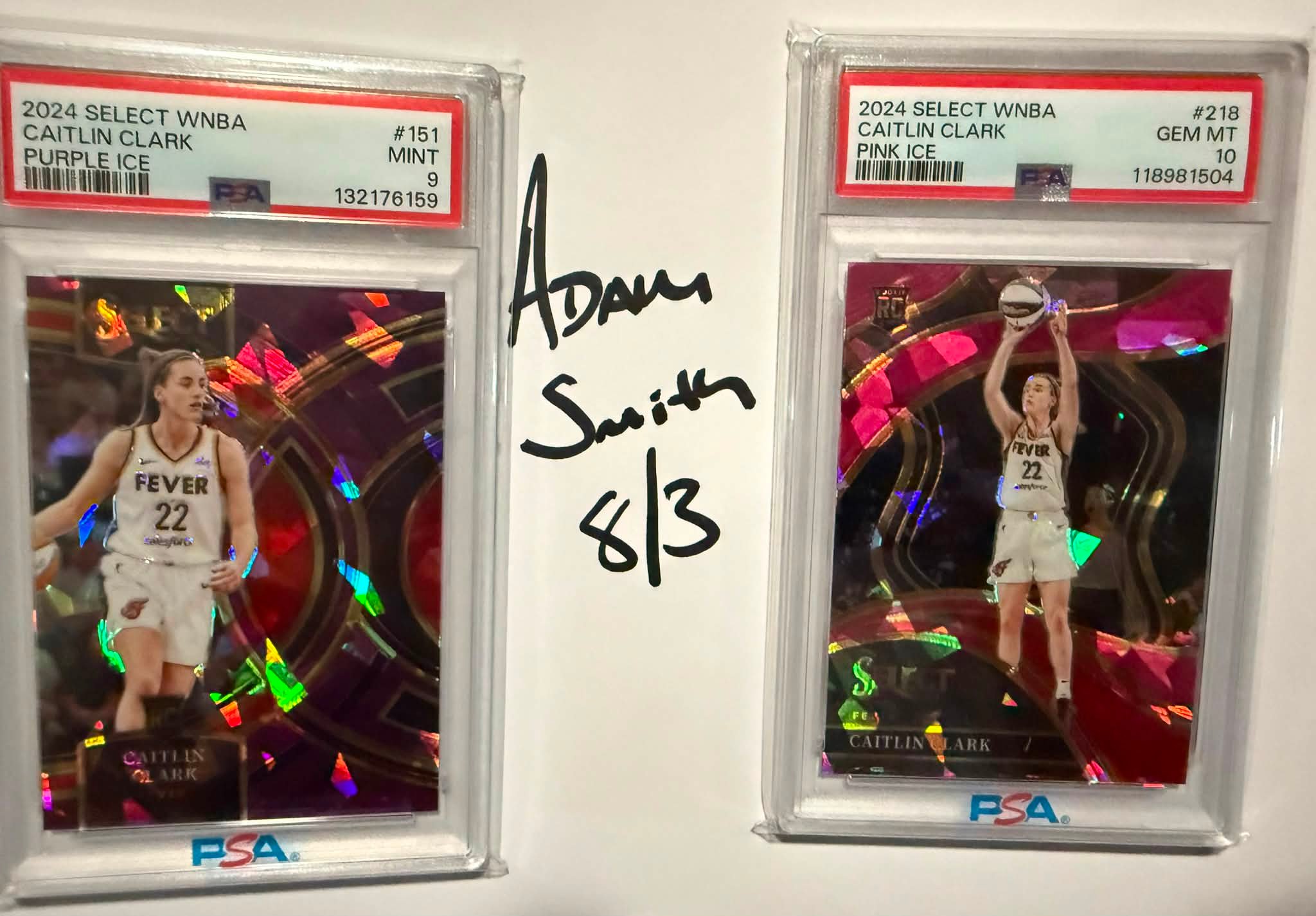 2024 WNBA Caitlin Clark Pink and Purple Ice cards for sale