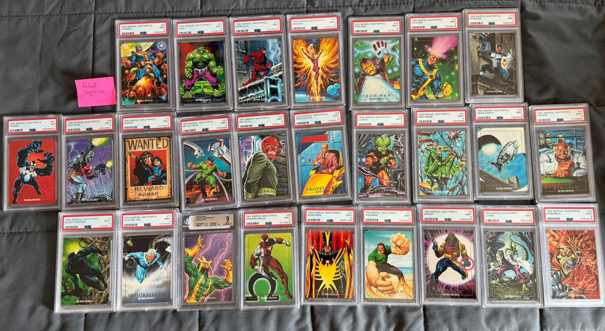 For Sale: 1992 Marvel Masterpieces PSA 9 Cards, Venom PSA 9, $1000 OBO