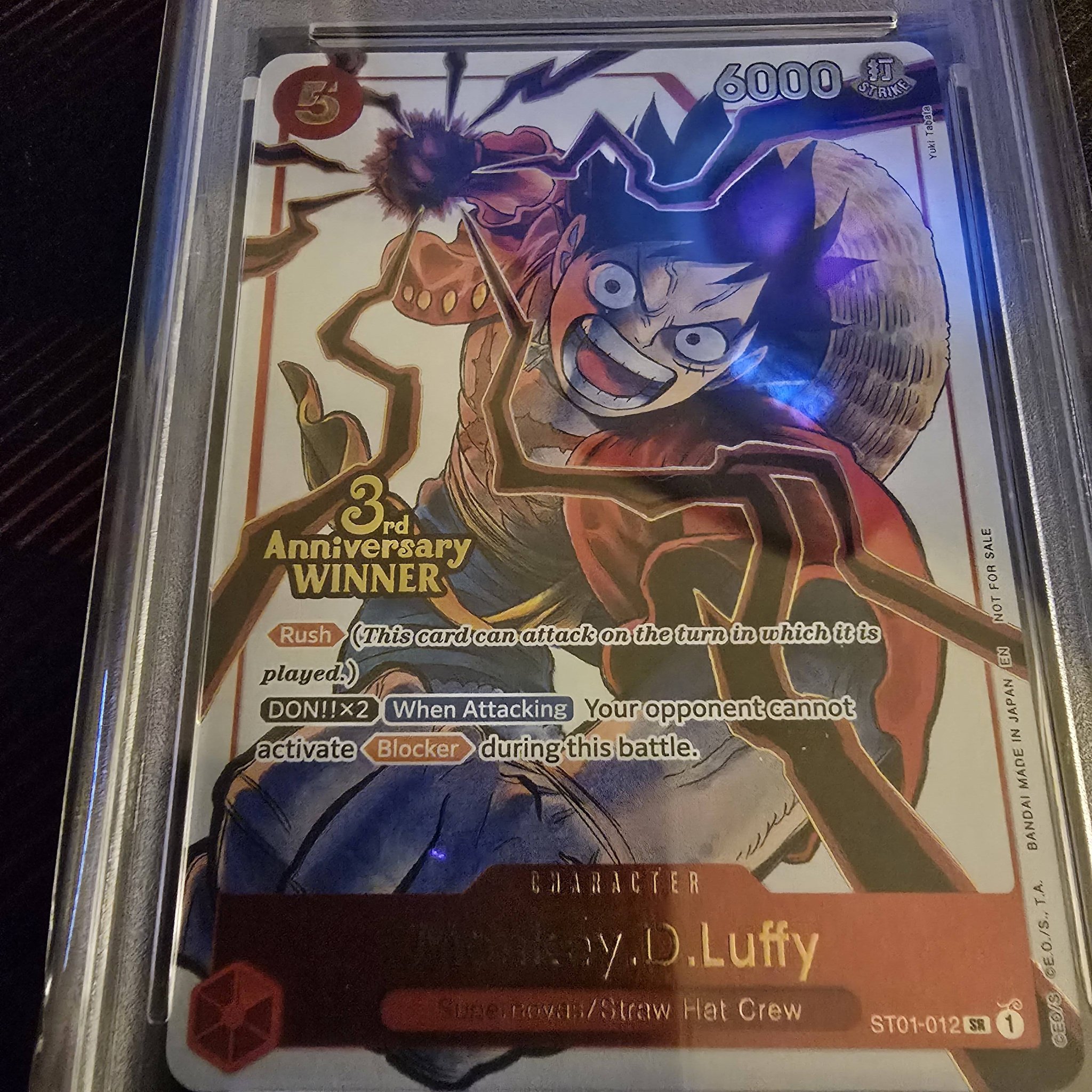 One Piece Monkey D Luffy 3rd anniversary card