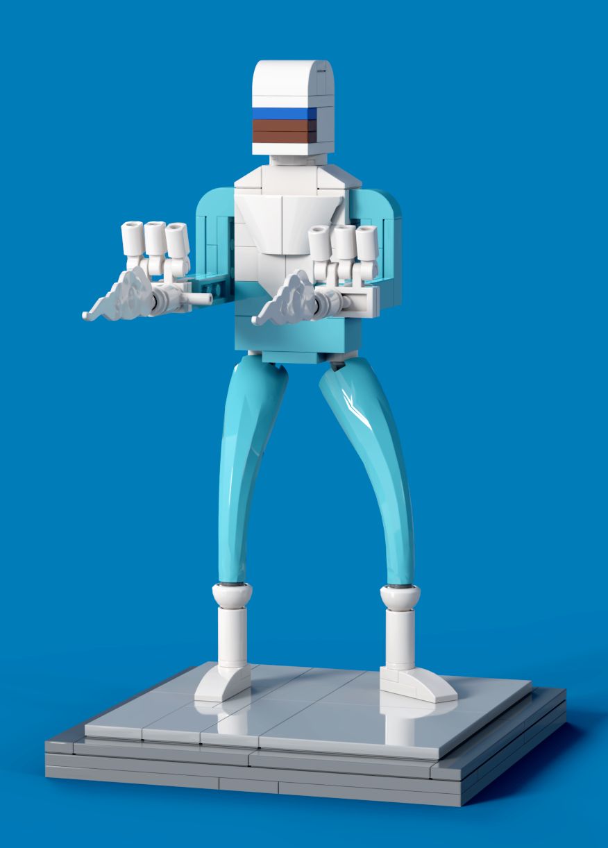 Frozone, The Incredibles. Modification of the Bricktacular Builds