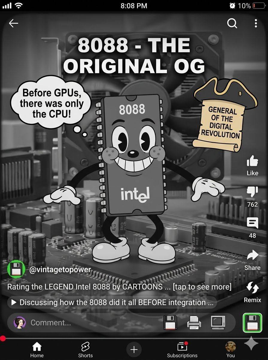 The original Intel 8088 processor's impact on computing history
