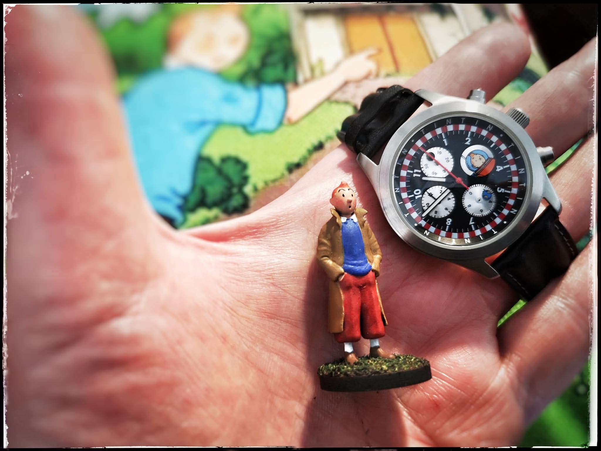 Custom Tintin wall clock with personalized dial