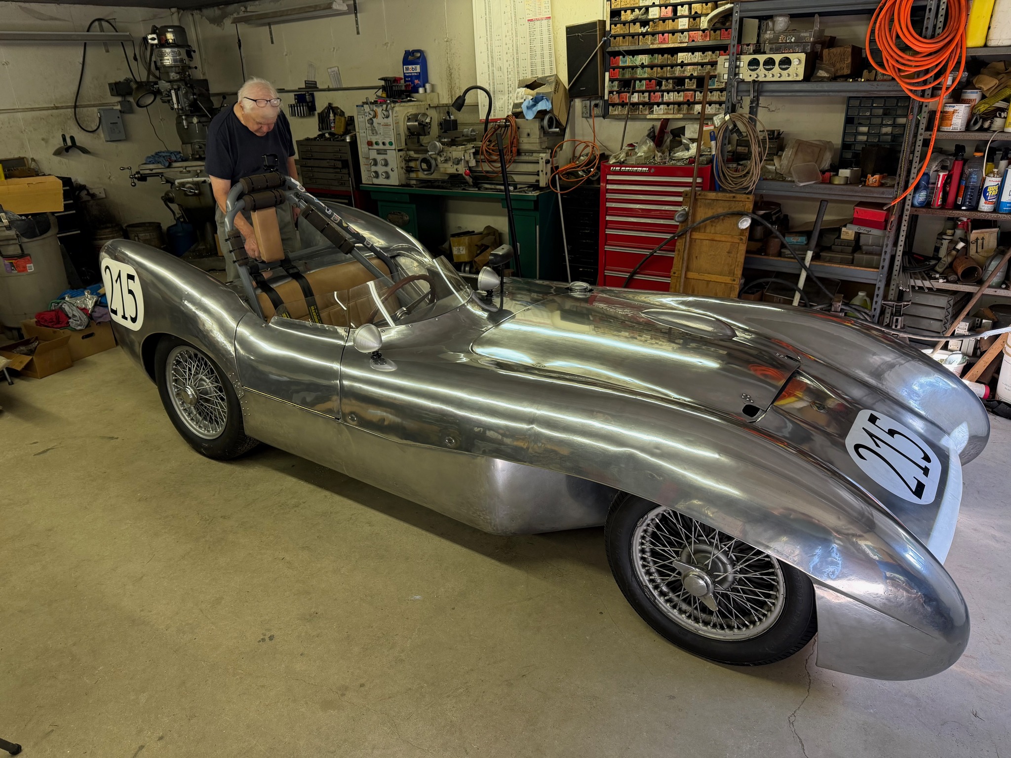 Dave Belden's Lotus Mk IX chassis 89 heads to Lime Rock, CT