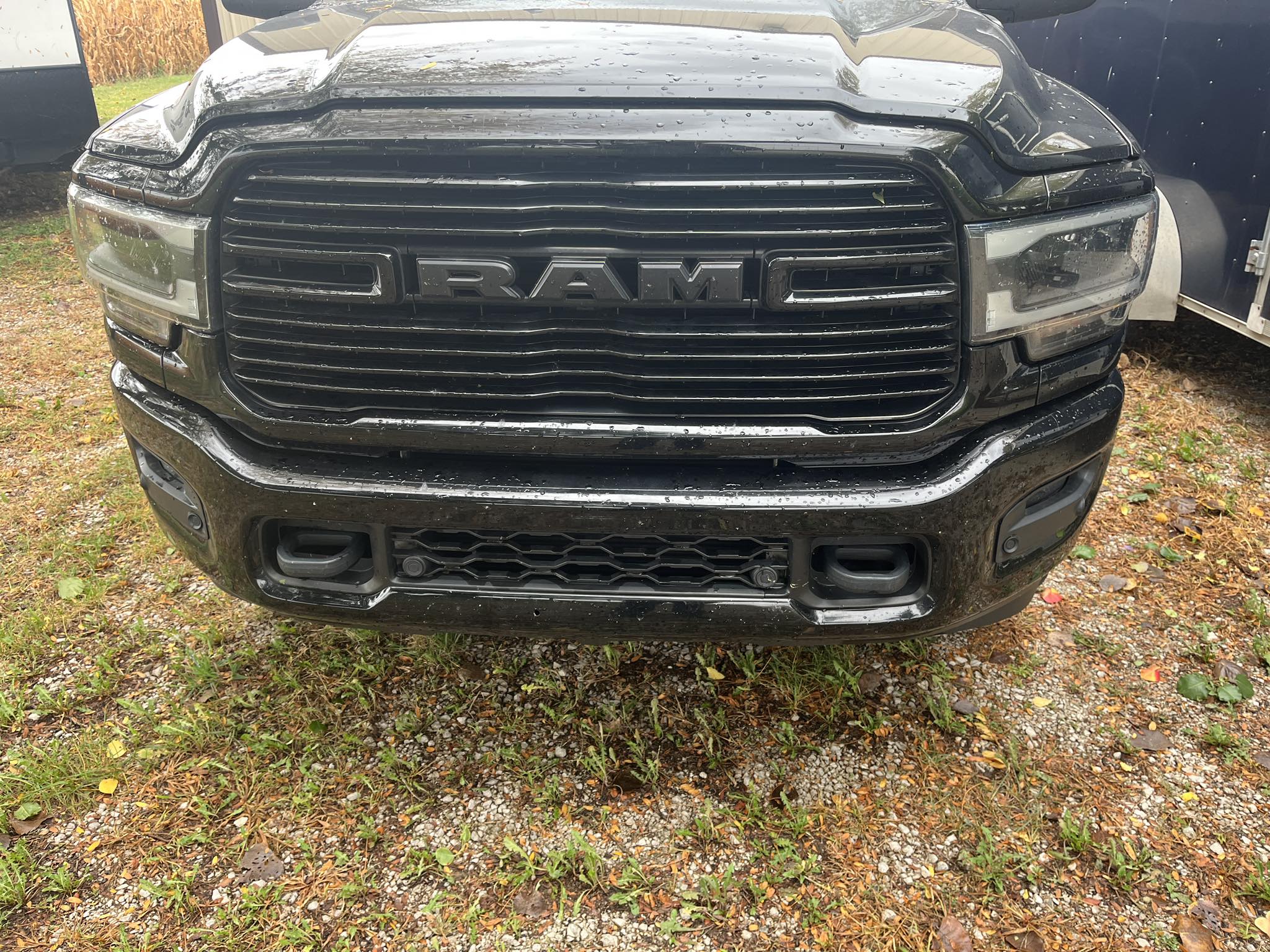 Front License Plate Bracket & Frame Holder For 2019-2025 Ram 2500, 3500, 4500 – Black Textured Plastic