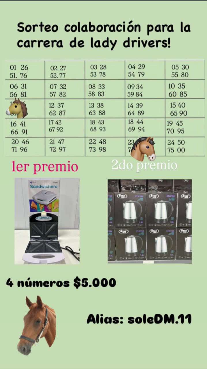 Varios Sulkys(Elenita) | # ***RIFA COLABORACION CARRERA LADY DRIVERS ...