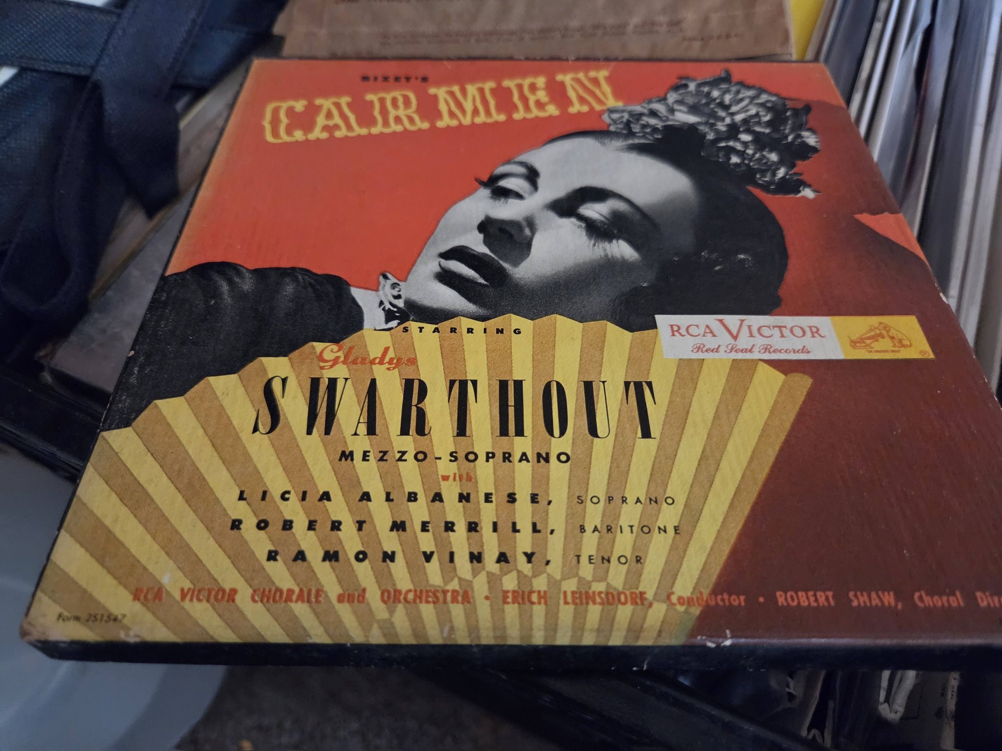 Carmen opera vinyl record with Gladys Swarthout on RCA Victor