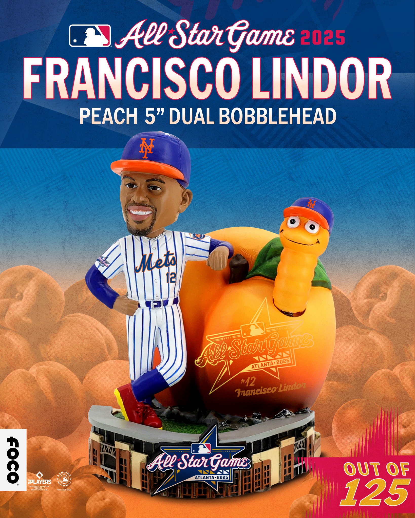 Francisco Lindor dual peach bobble release