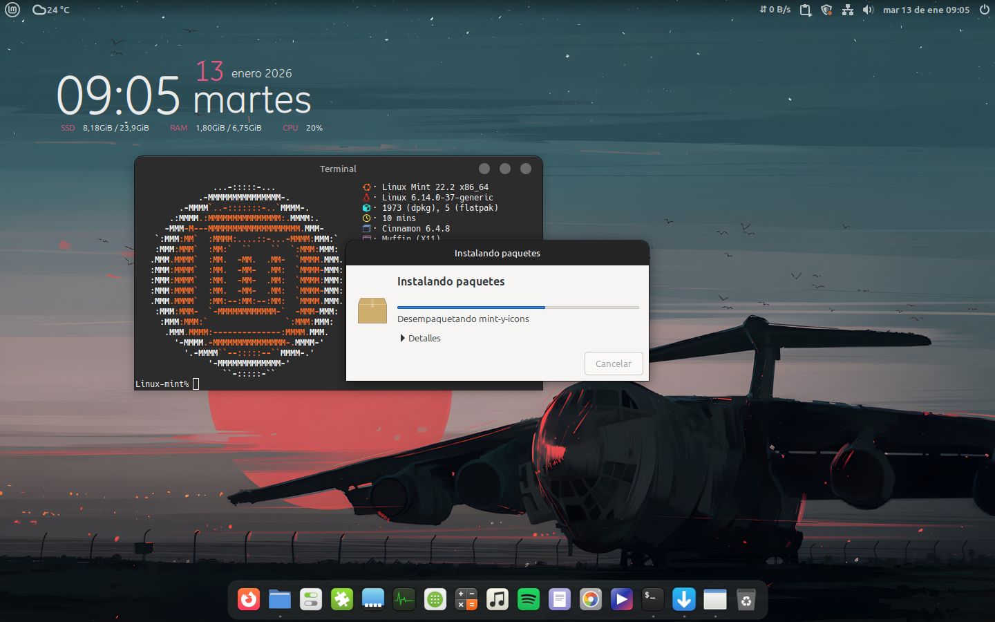 Hoy toca actualizar. Bienvenida Linux Mint 22.3 'Zena' 😉🐧