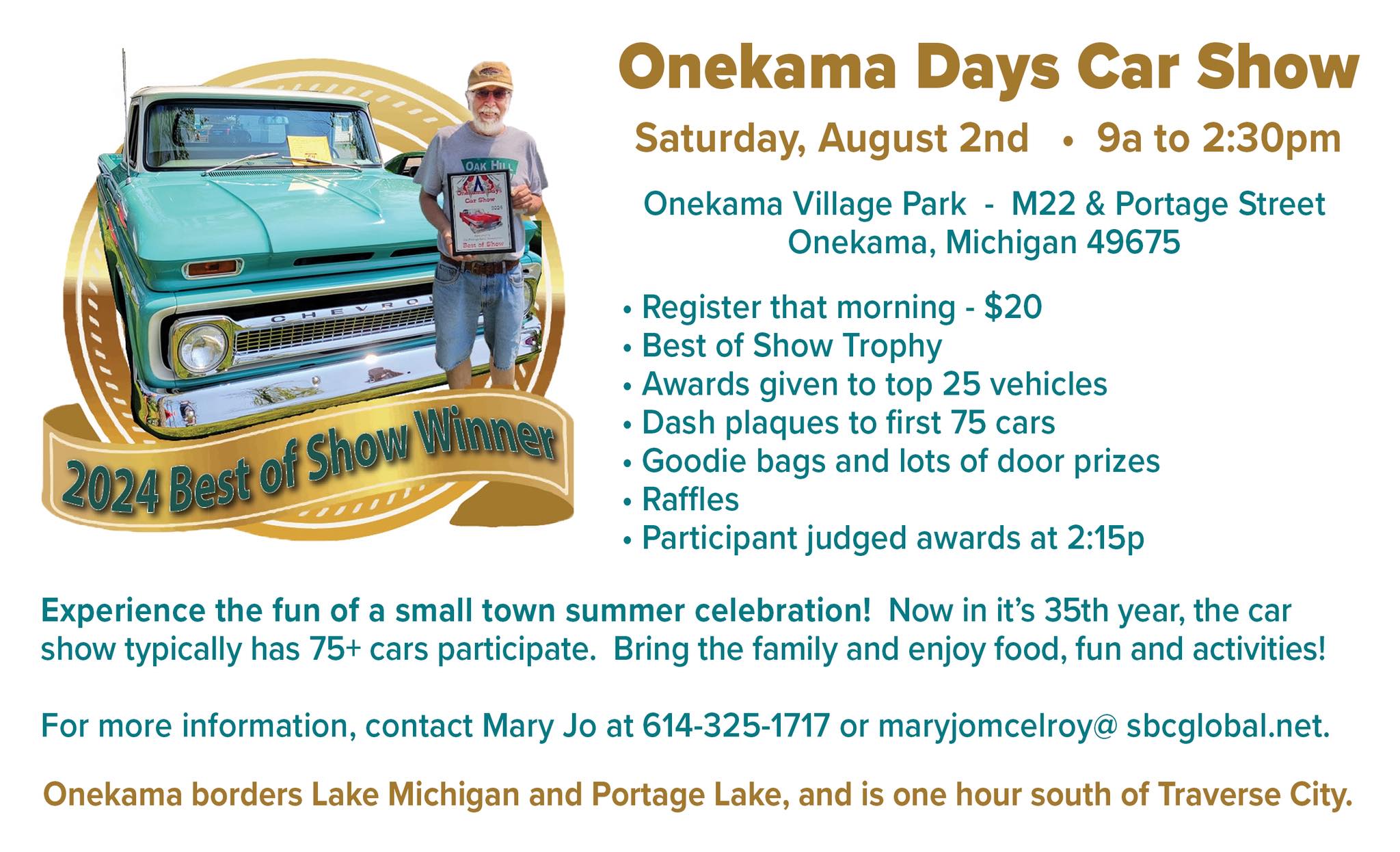 Onekama weekend events and car show