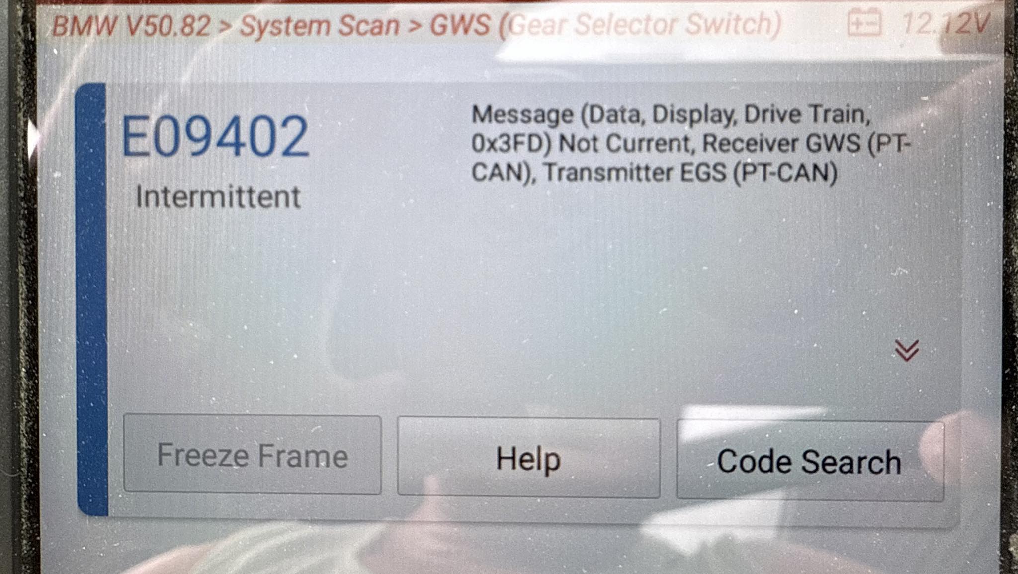 What causes error code 213601 on a 2016 BMW X5 and how to fix it?