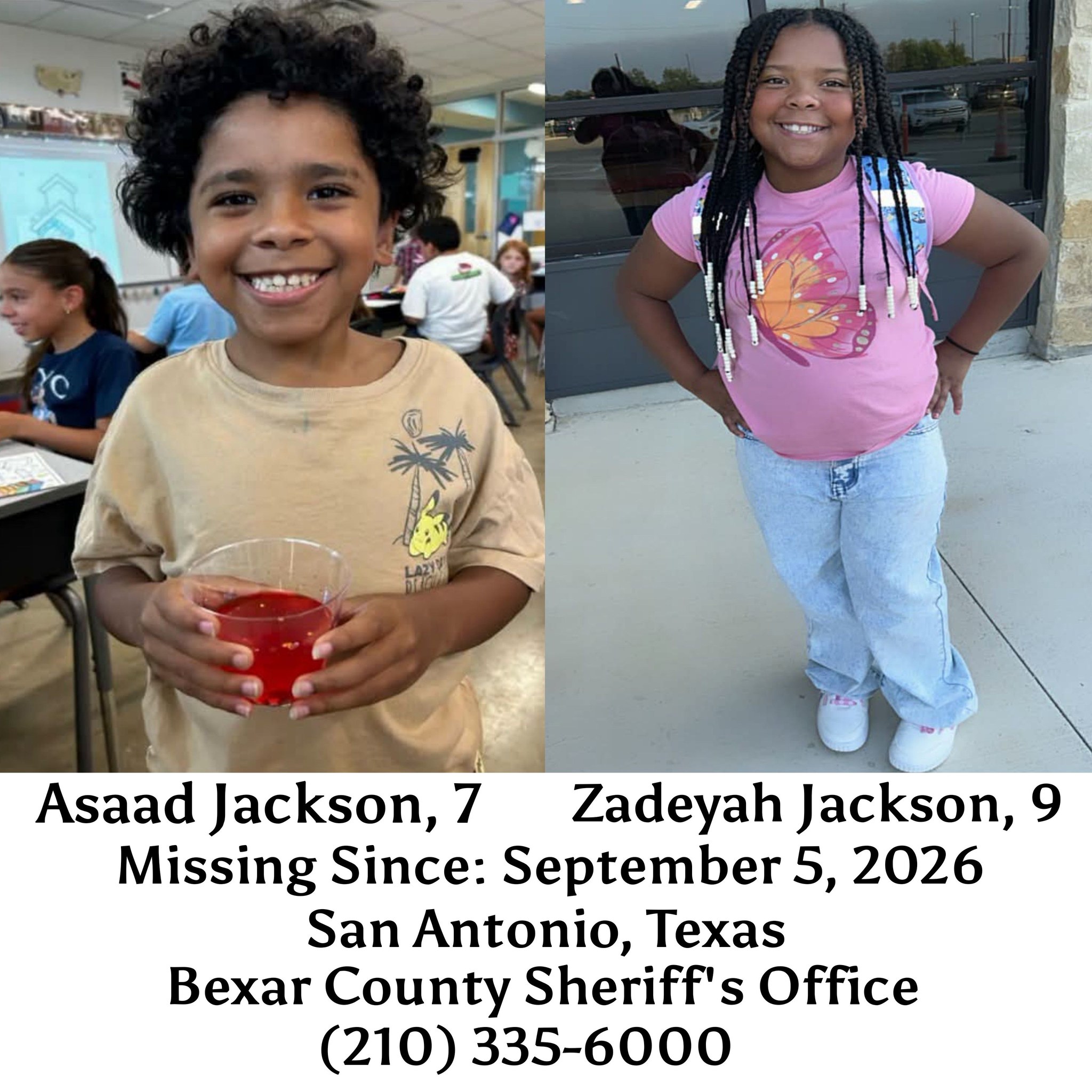2 MISSING CHILDREN‼️ Asaad Jackson, 7 Zadeyah Jackson, 9 Last