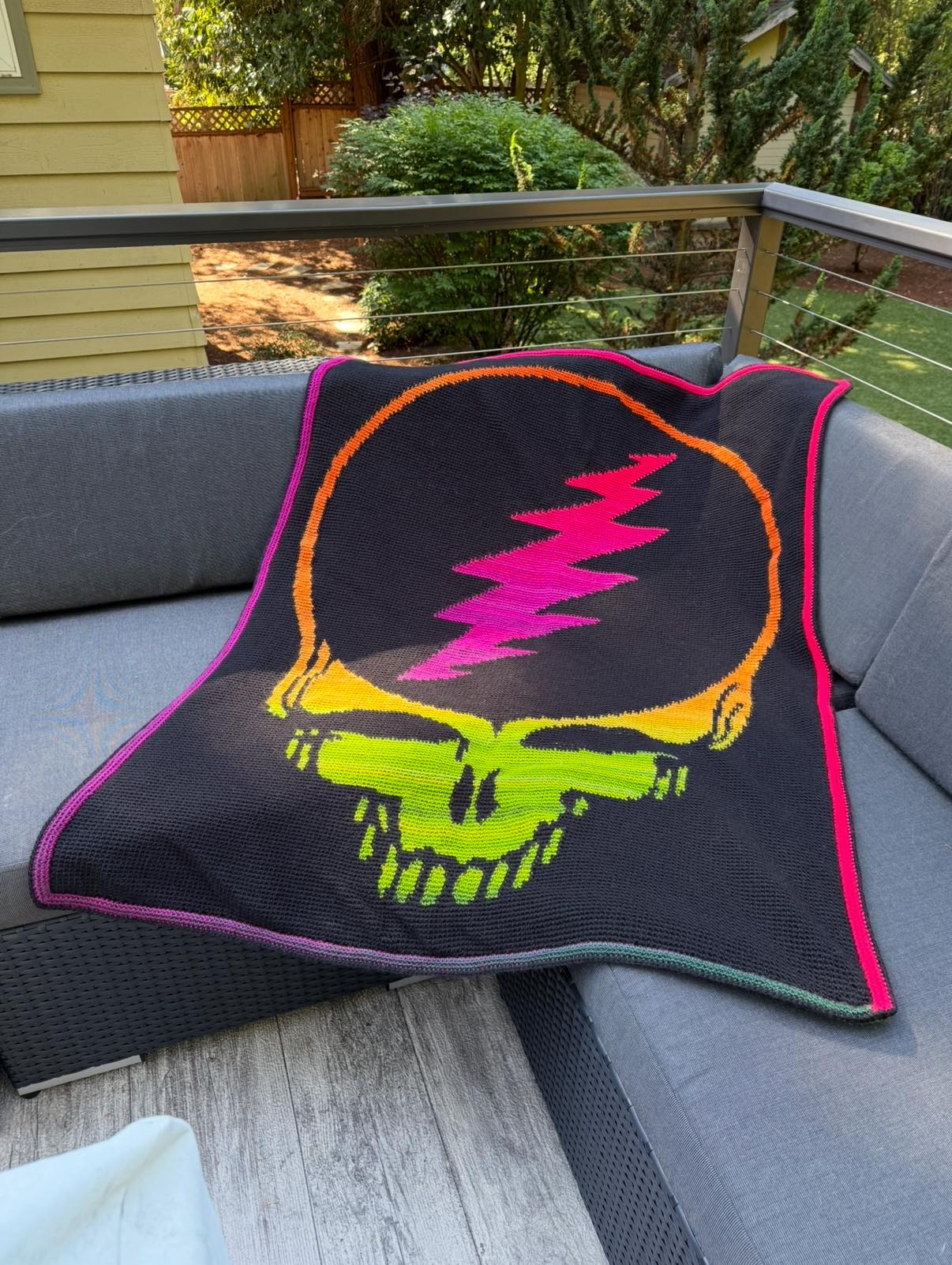 Handmade Blanket Made with Stitchfiddle Pattern