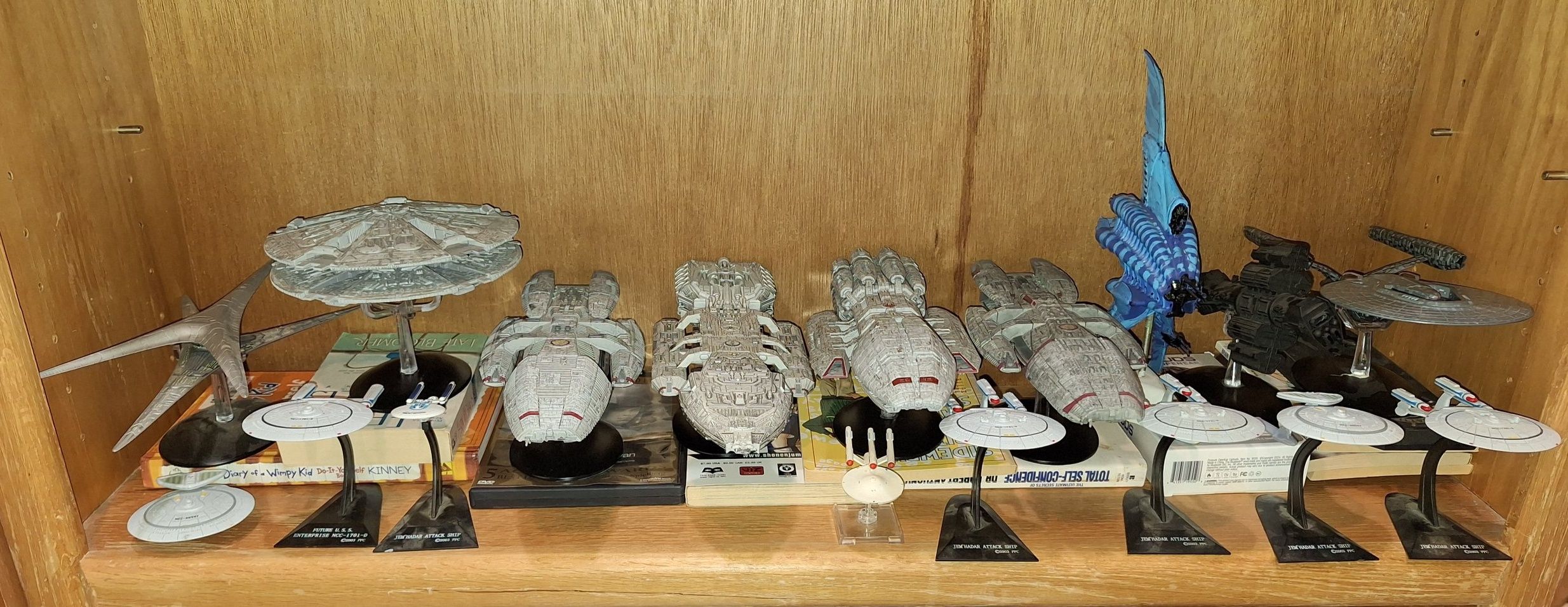 Star Trek ship display with Furuta models