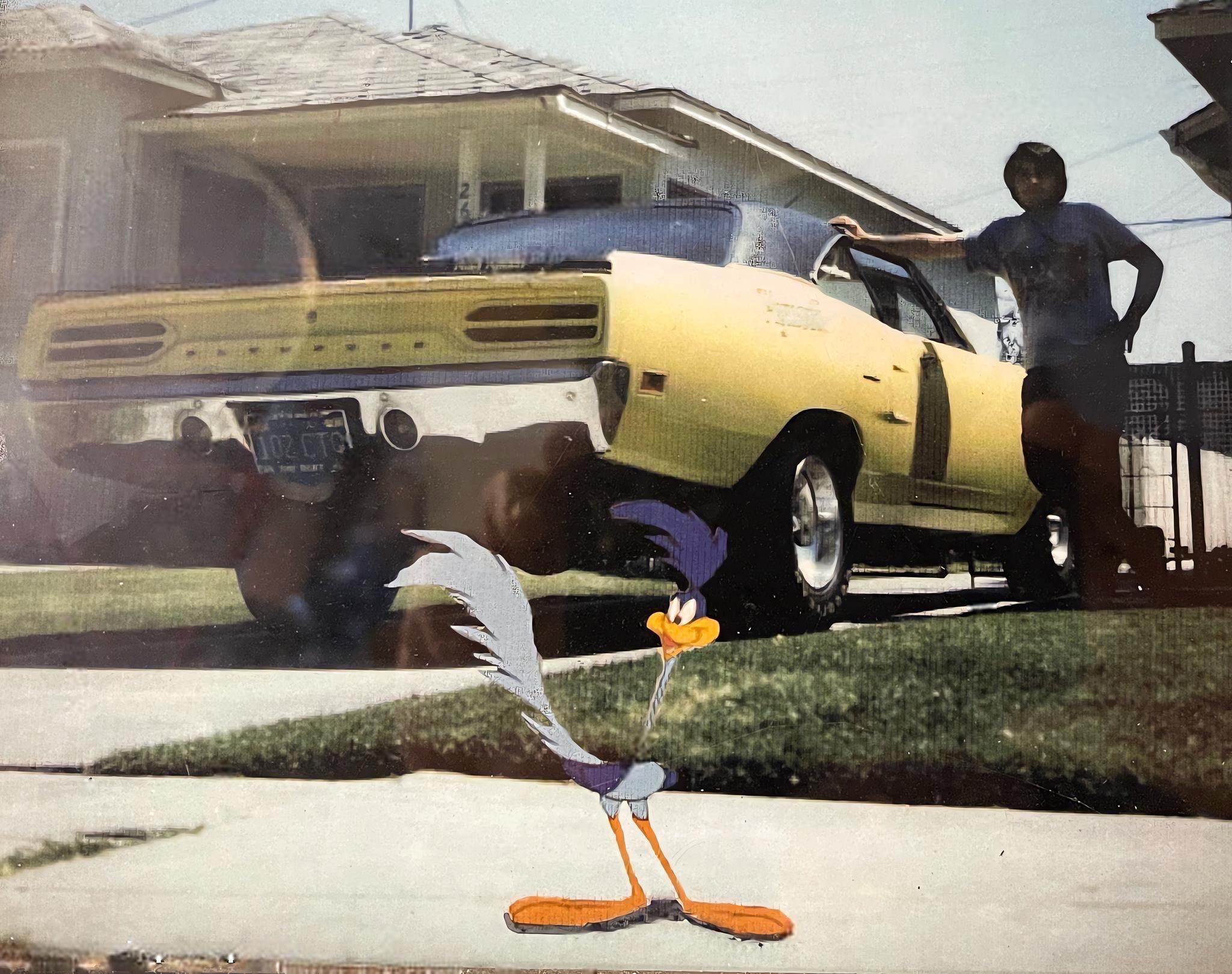 1975 Road Runner car with pull-down seat