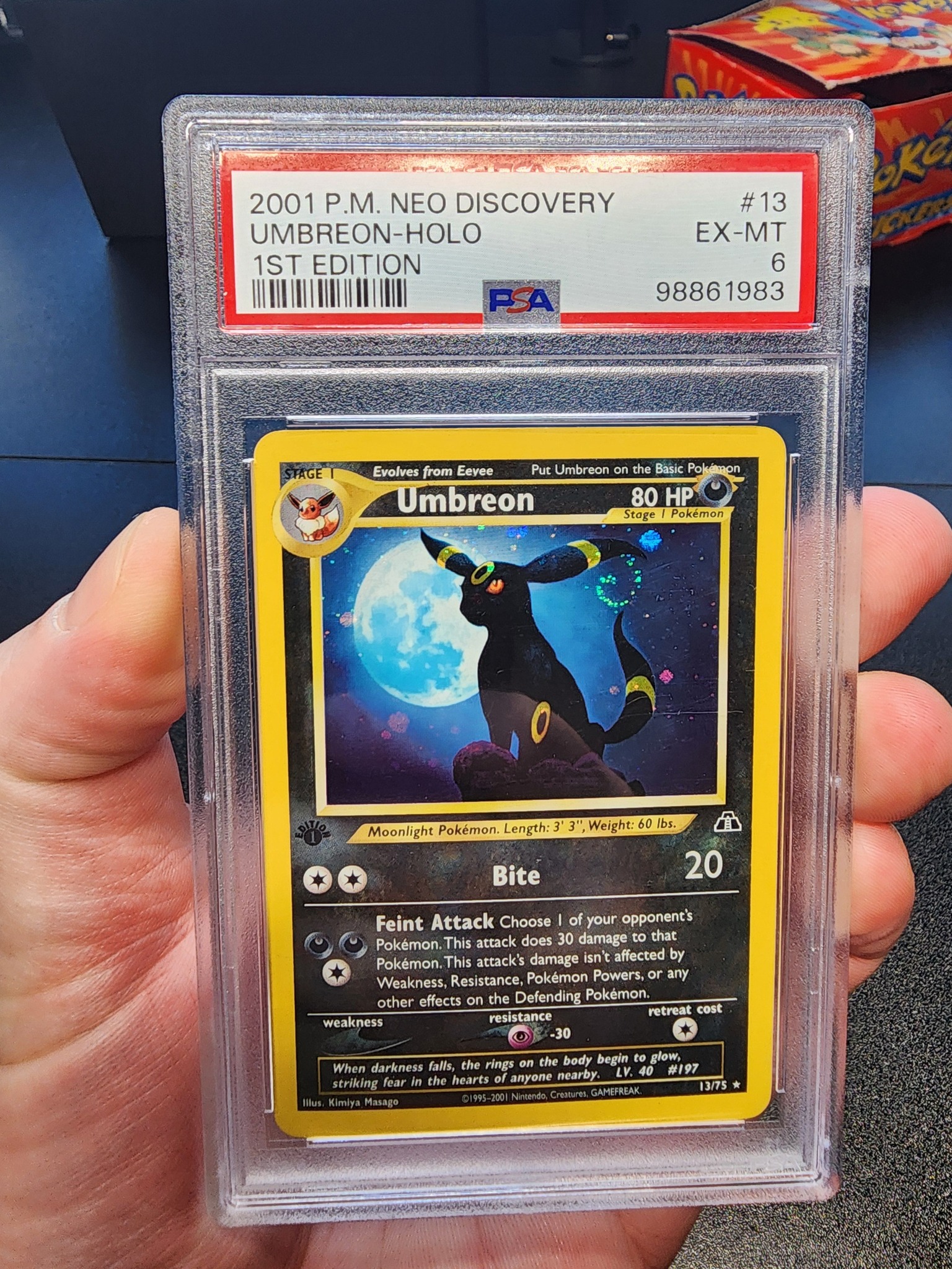 Pokemon Umbreon Crossing The Ruins Japanese Neo 2 Holo 💎