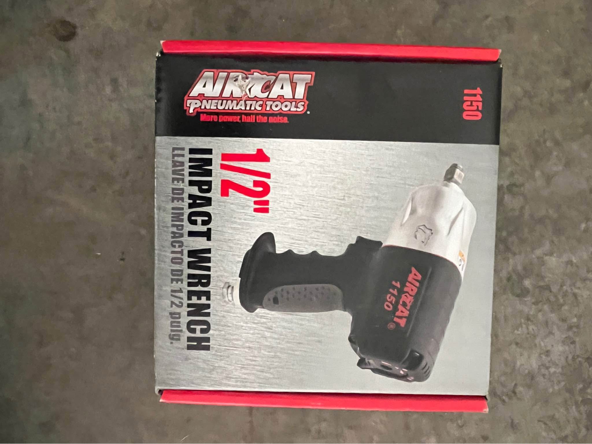 AIRCAT 3/8-Inch Composite Impact Wrench - 600 Ft-lbs Loosening Torque, Twin Hammer, Low Noise 86 DBA