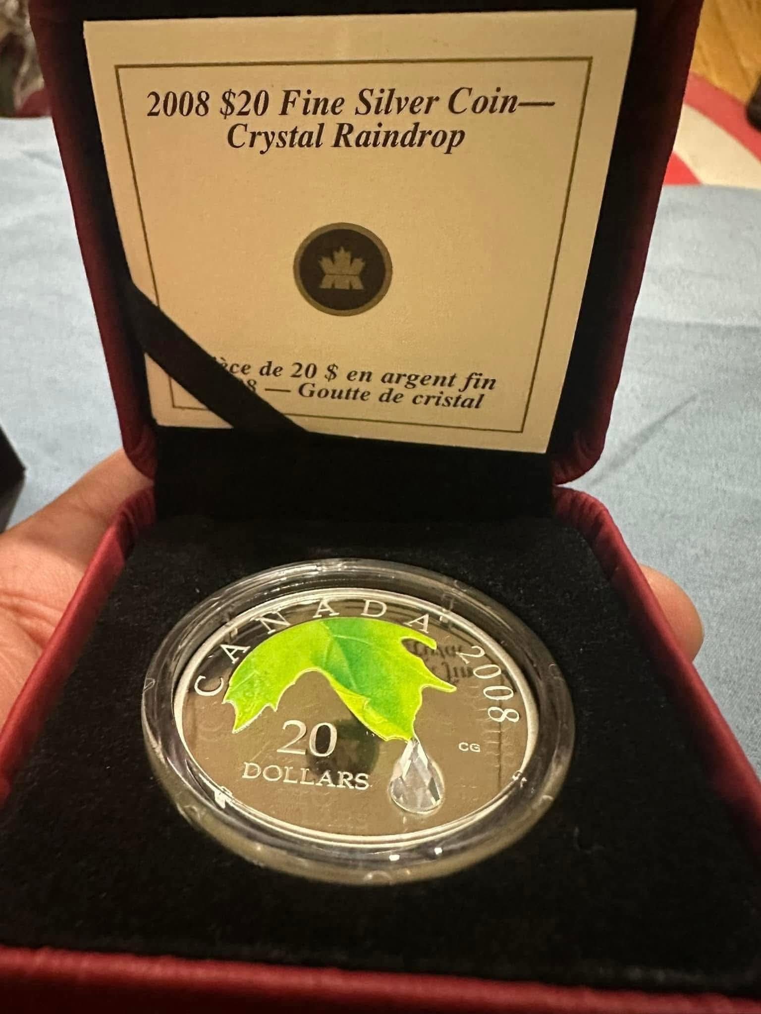 This is a 2008 Canadian $20 fine silver coin called 
