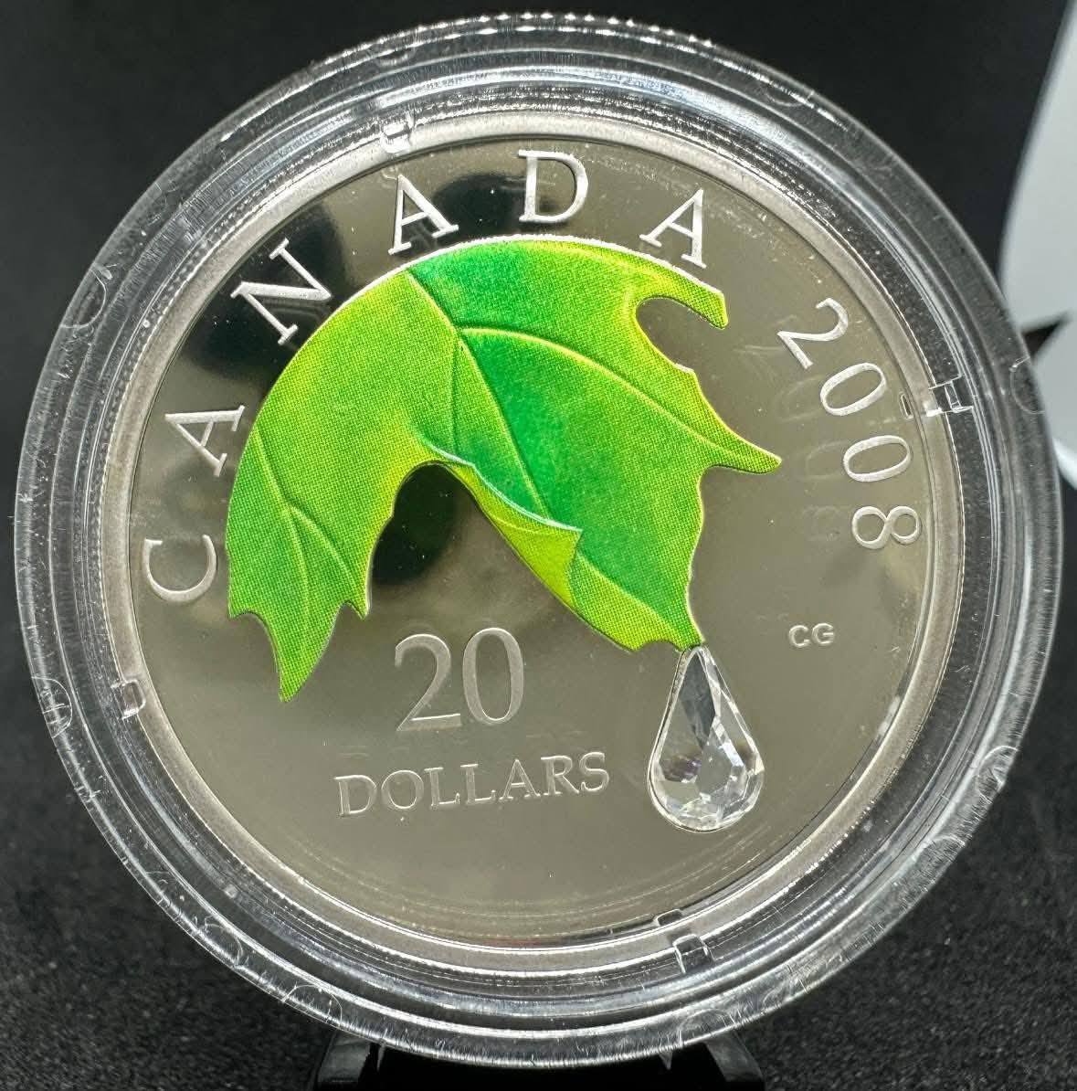 This is a 2008 Canadian $20 fine silver coin called 