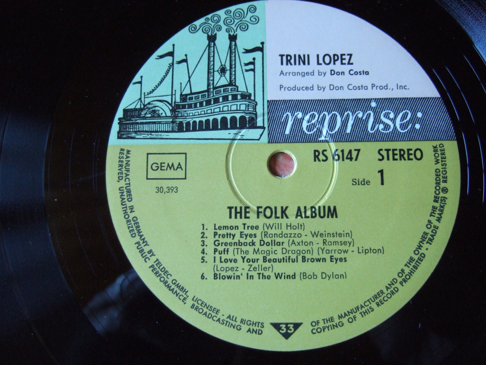 Trini Lopez - The Folk Album - Reprise 1965