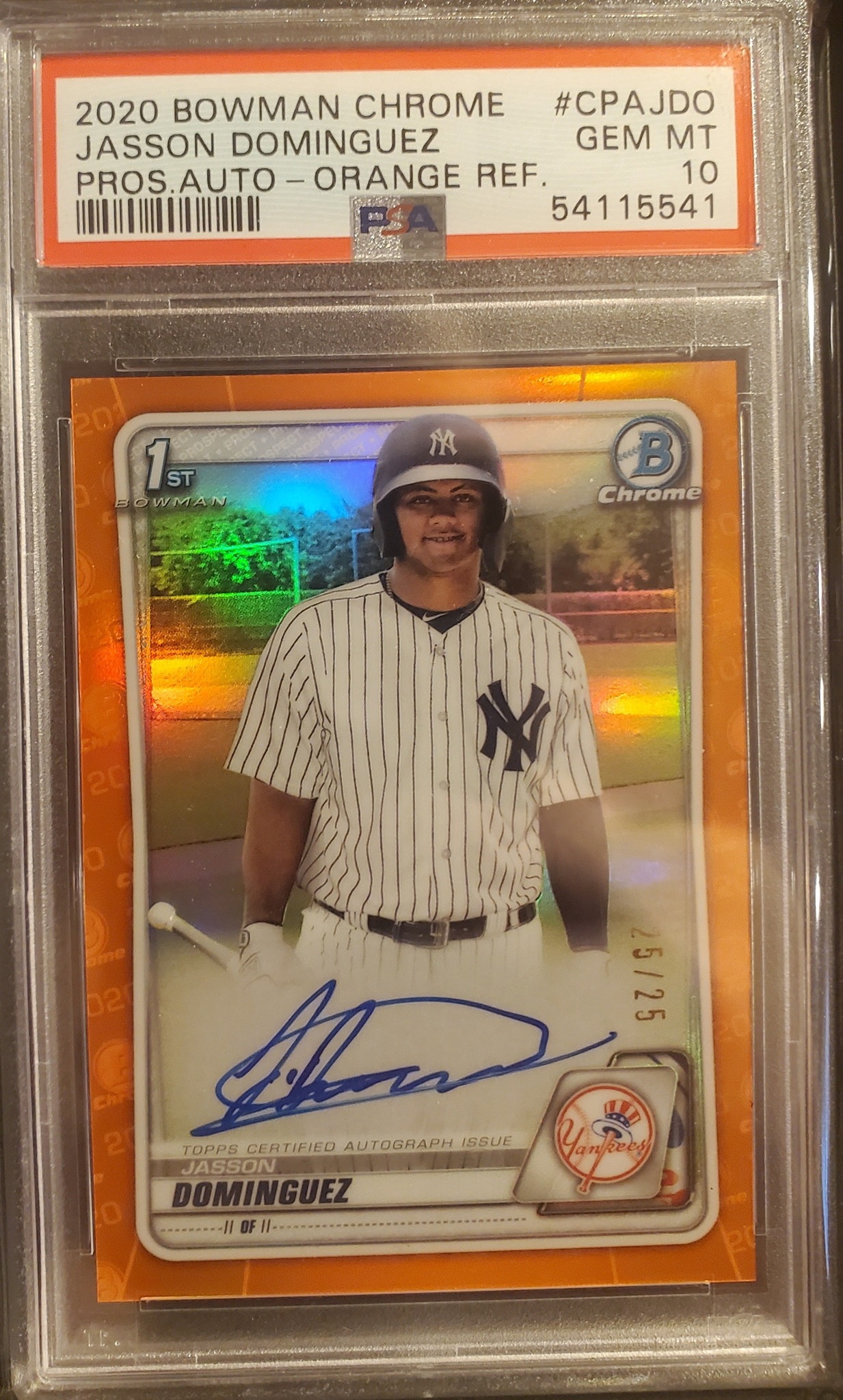2024 Topps gilded jasson Dominguez rookie auto /50