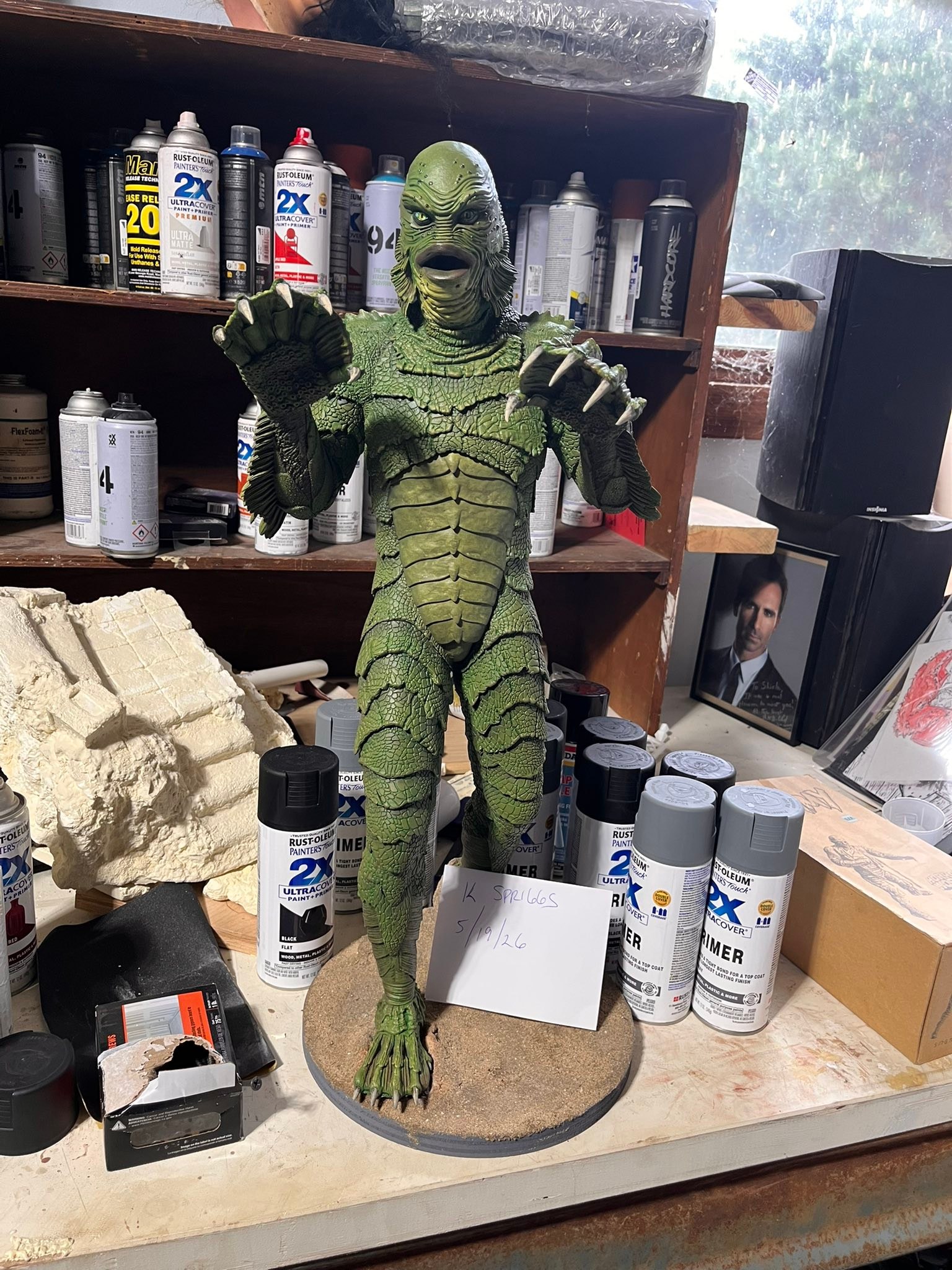 大アマゾンの半魚人』クリス・ウェラス原型 ガレージキット 着色済み完成品