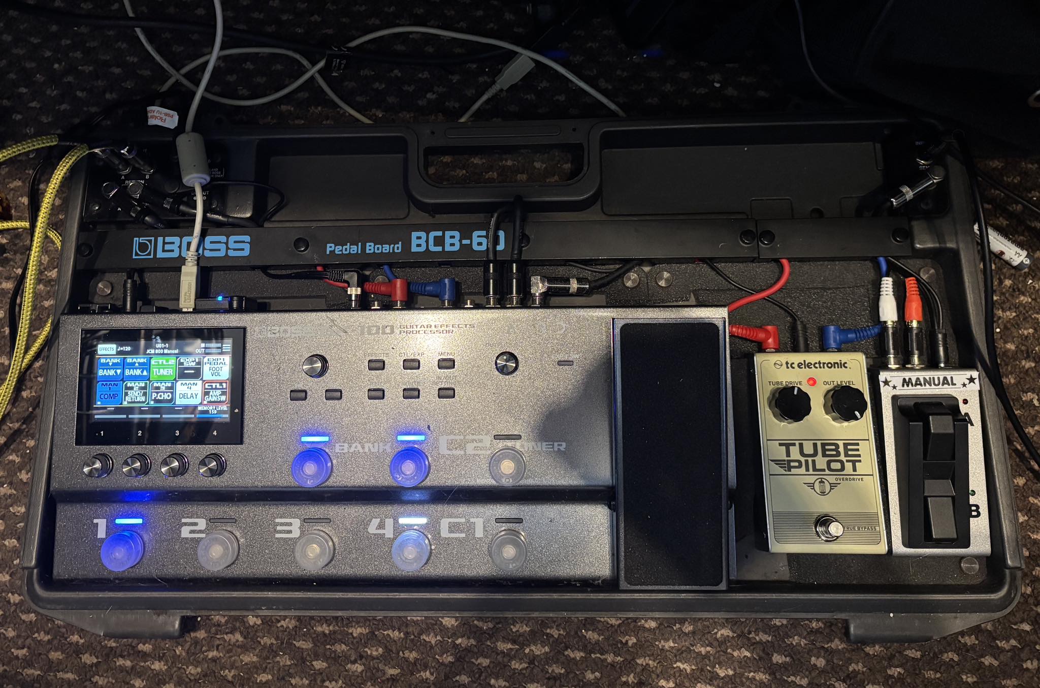 BOSS GX-100 + Dual Adapter + エフェクターボード boss gx 100 ボード BOSS GX-100 Dual Adapter エフェクターボード