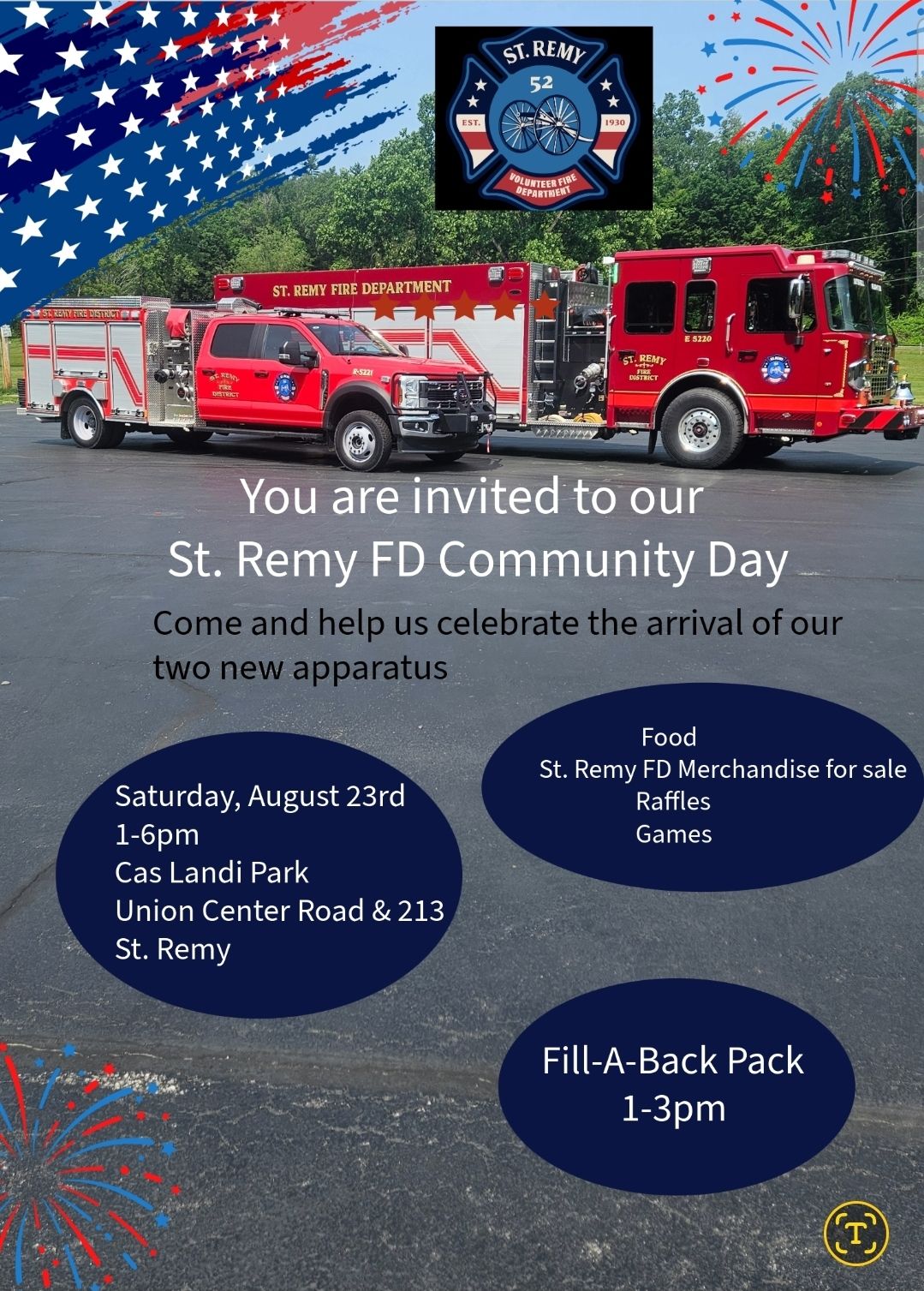 Saint Remy Volunteer Fire Department | Come on down and celebrate with ...