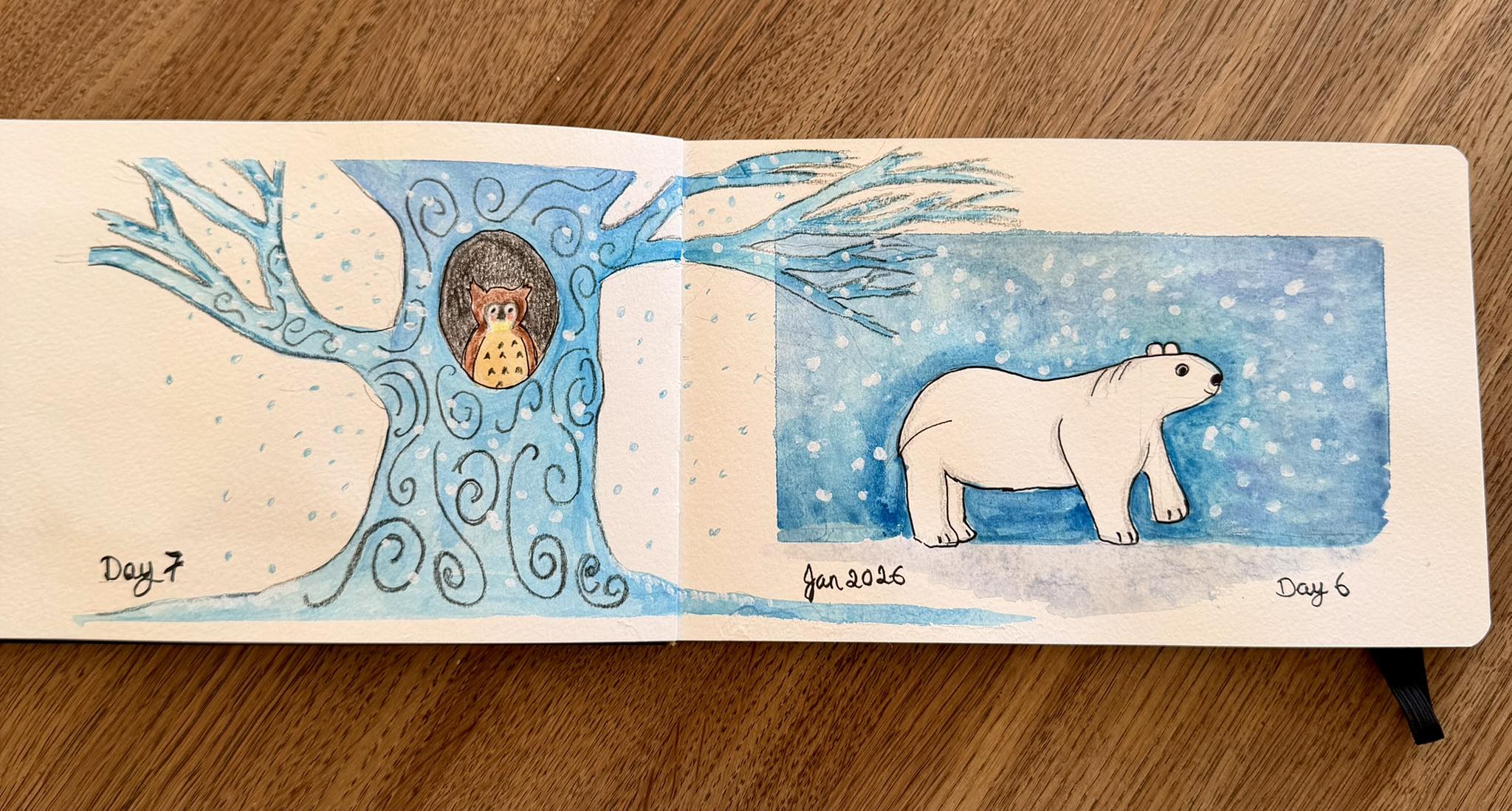 Day 7 Andrea Nelson 30/60 Art Challenge 2026. I was embarrassed by