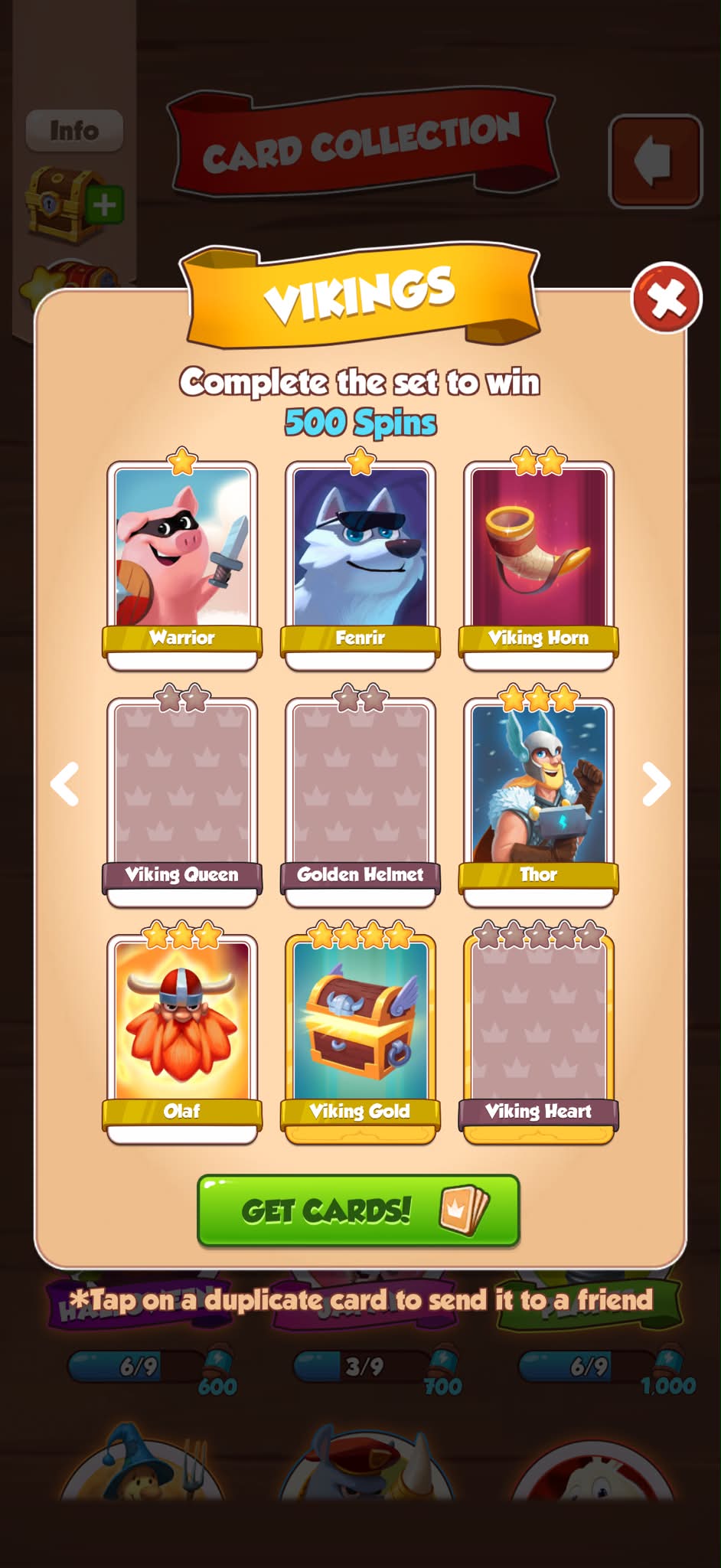 Looking for the two cards that aren't golden!