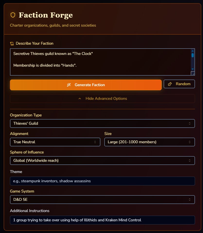 Dungeon Master Resources | I’ve built a **Faction Generator** to ...