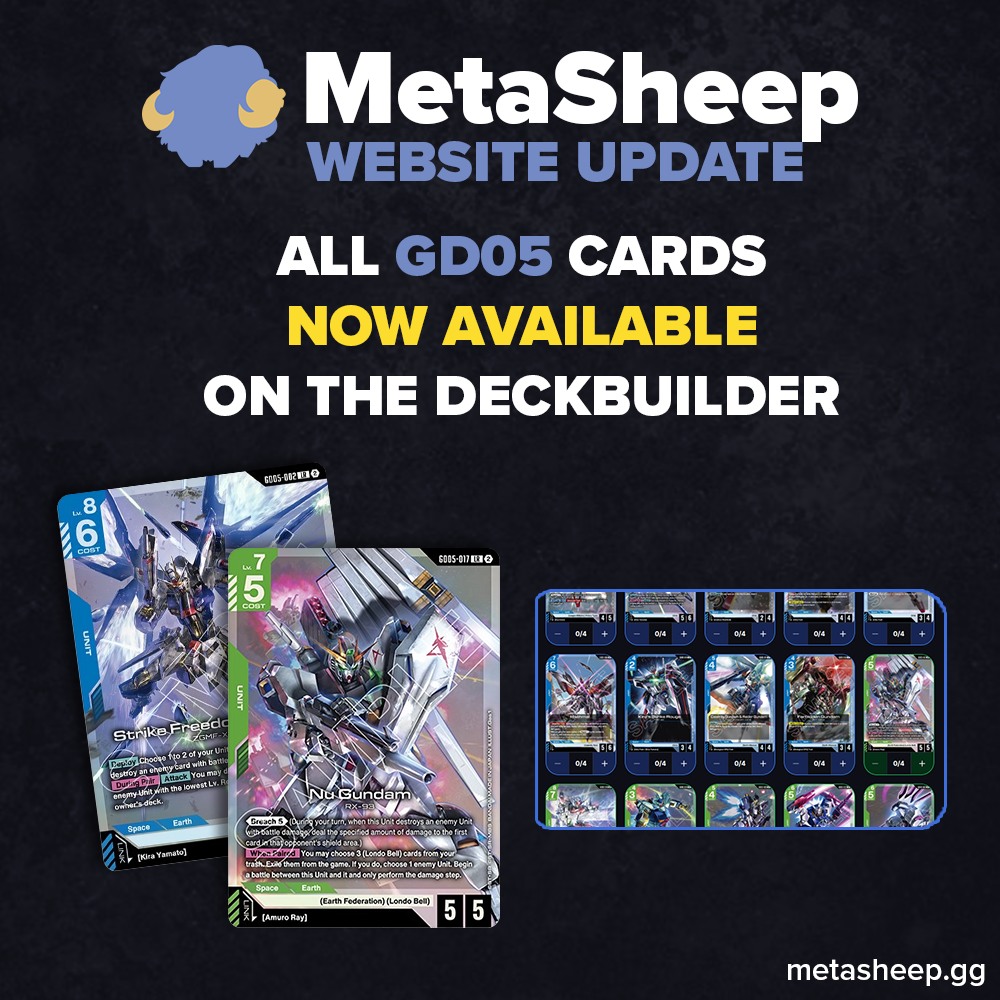 New product: Deck build box containing 4 packs of GD05 and 25