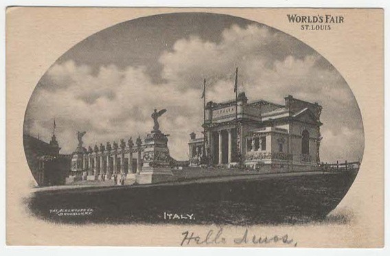 1904 St Louis World's Fair vintage postcard
