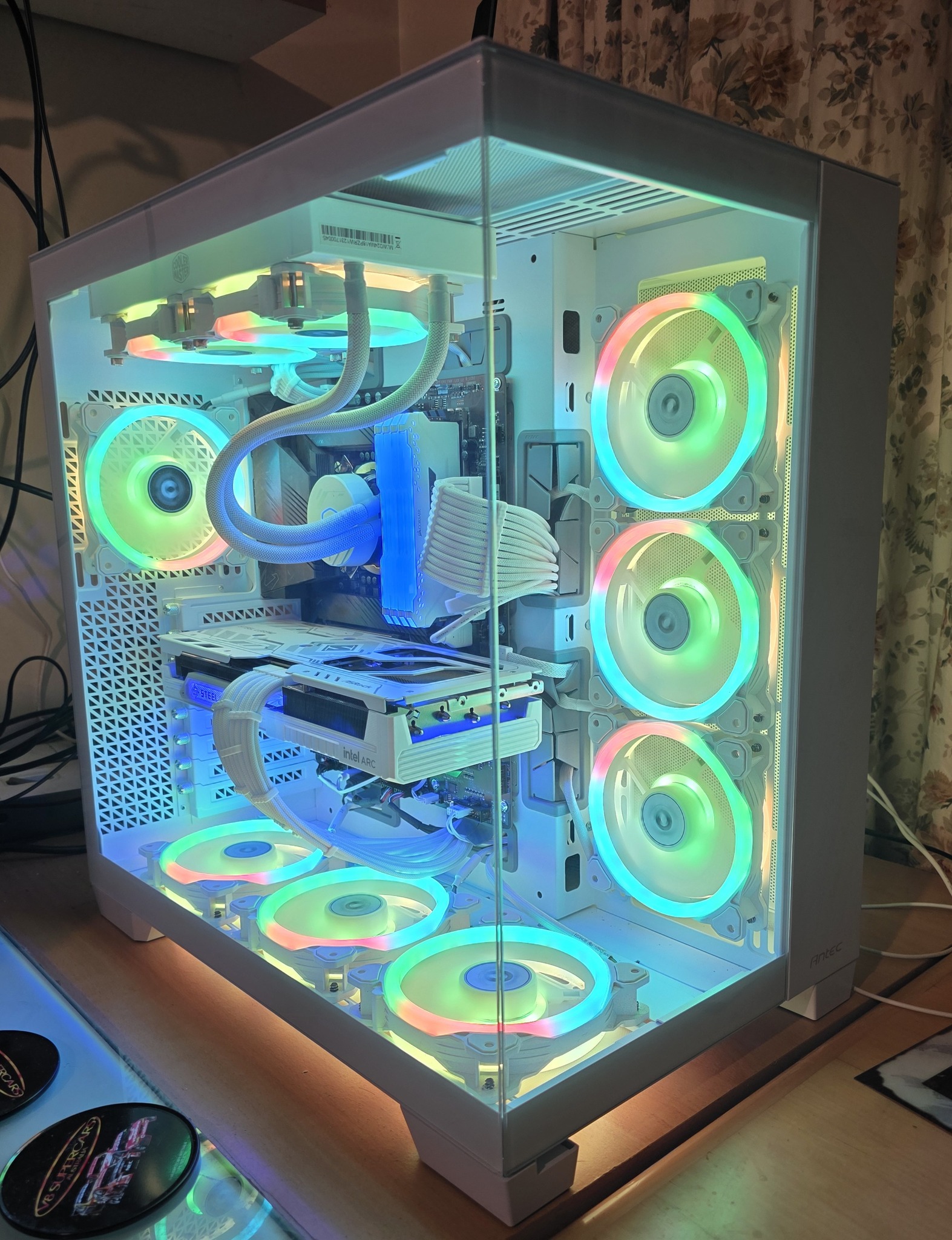 My white build Antec C8 Constellation Full tower case intel i7 