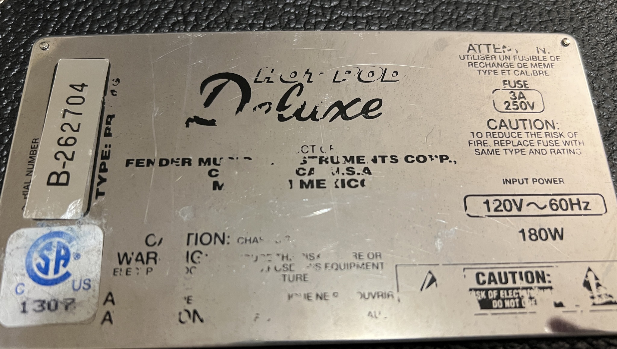 Identify Fender Hot Rod Deluxe manufacture year?