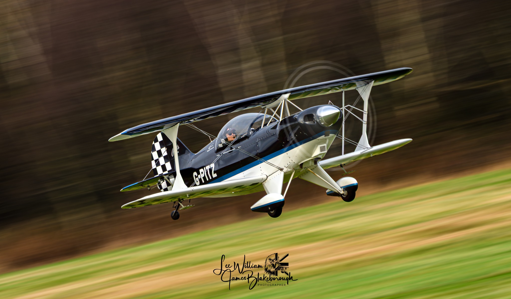 Pitts S-2A Special aircraft G-PITZ in flight captured with Nikon Z9