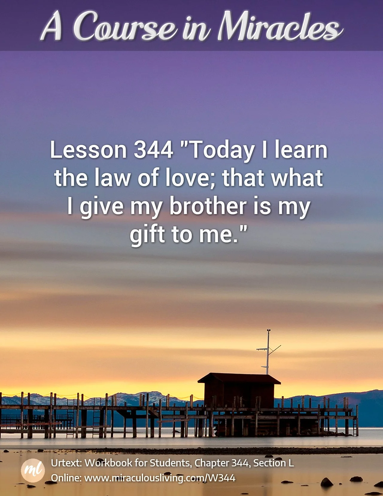 A Course in Miracles | Lesson 344: | Facebook