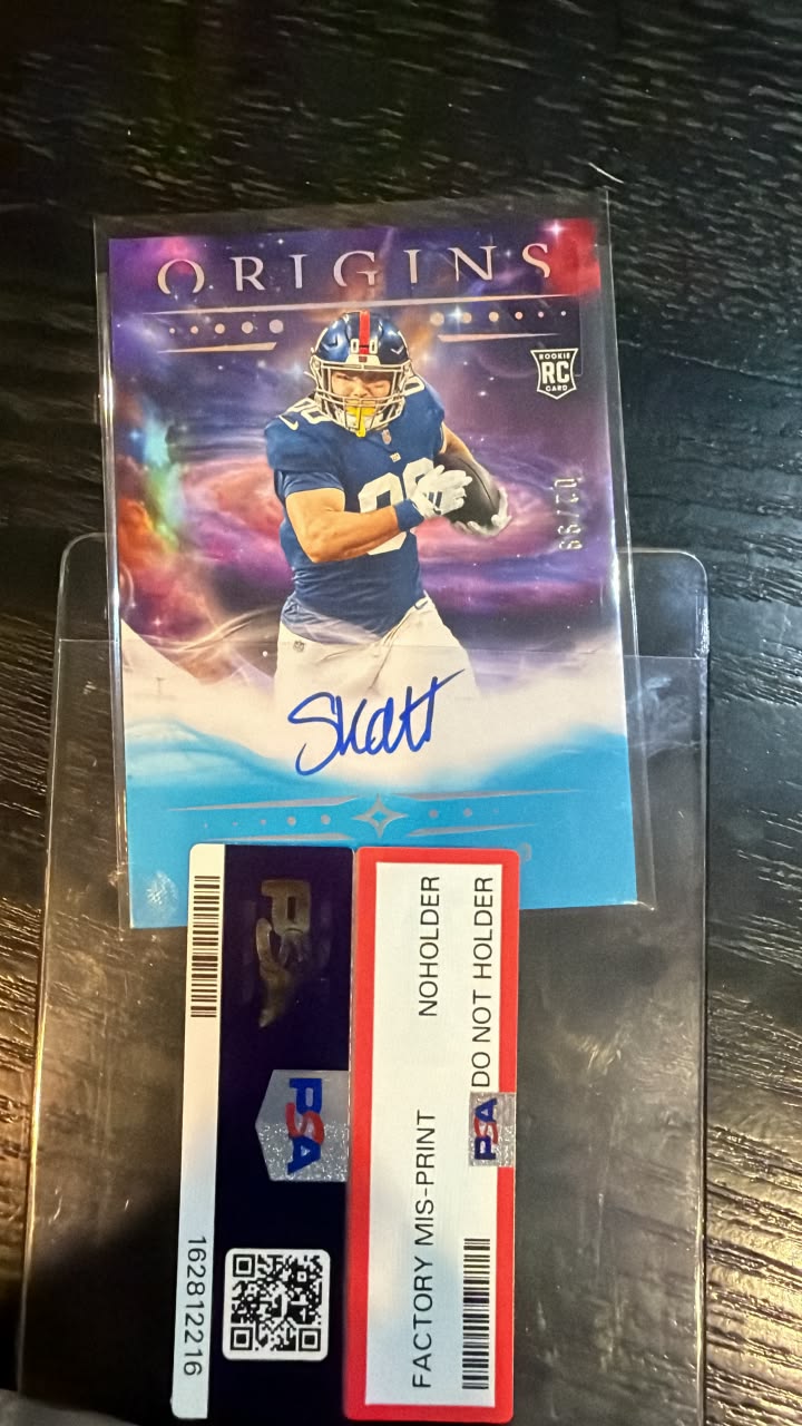 Does a factory misprint on a PSA-graded sports card hurt its value?
