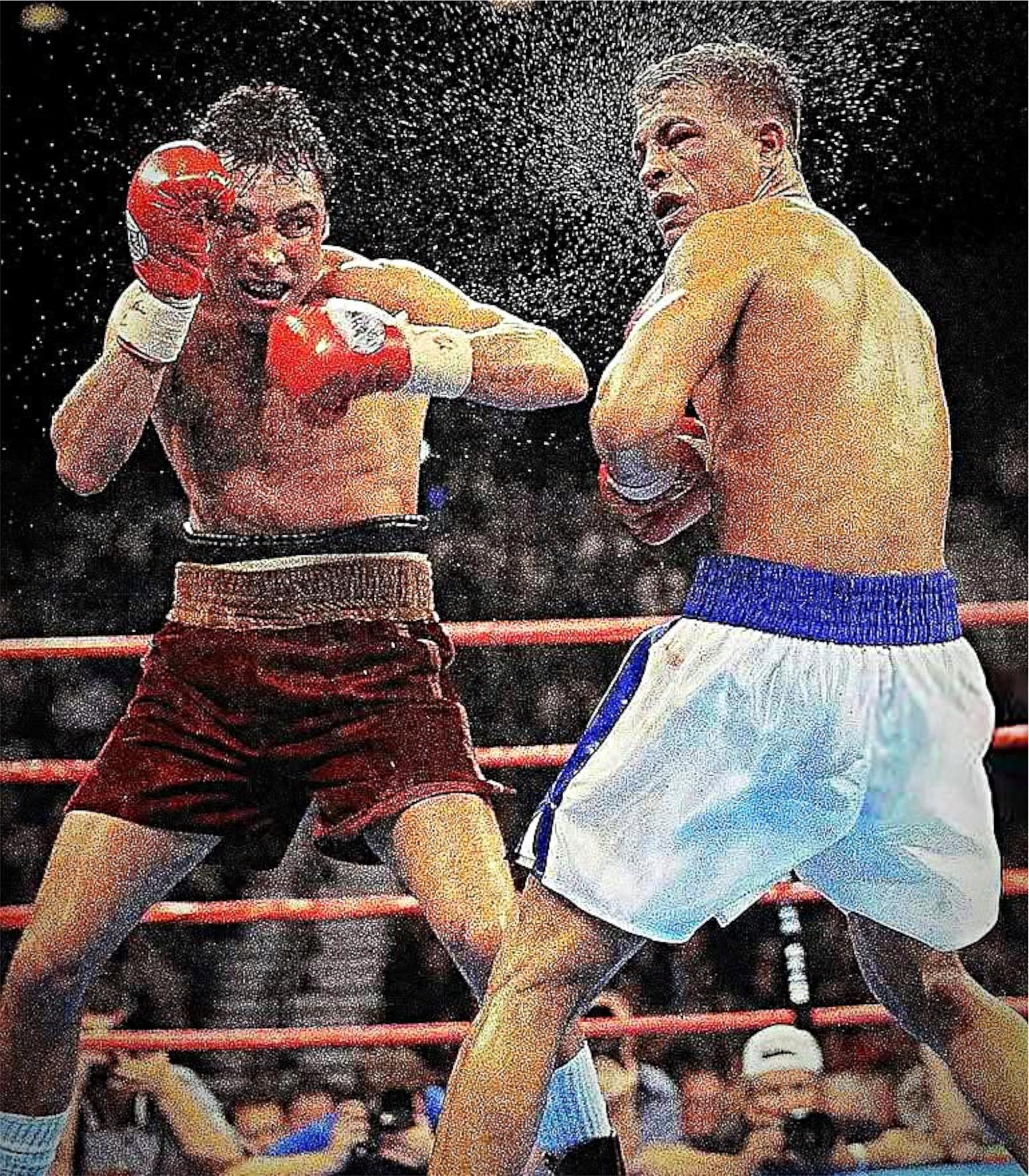 Oscar De La Hoya emerged triumphant from a tremendous battle with 