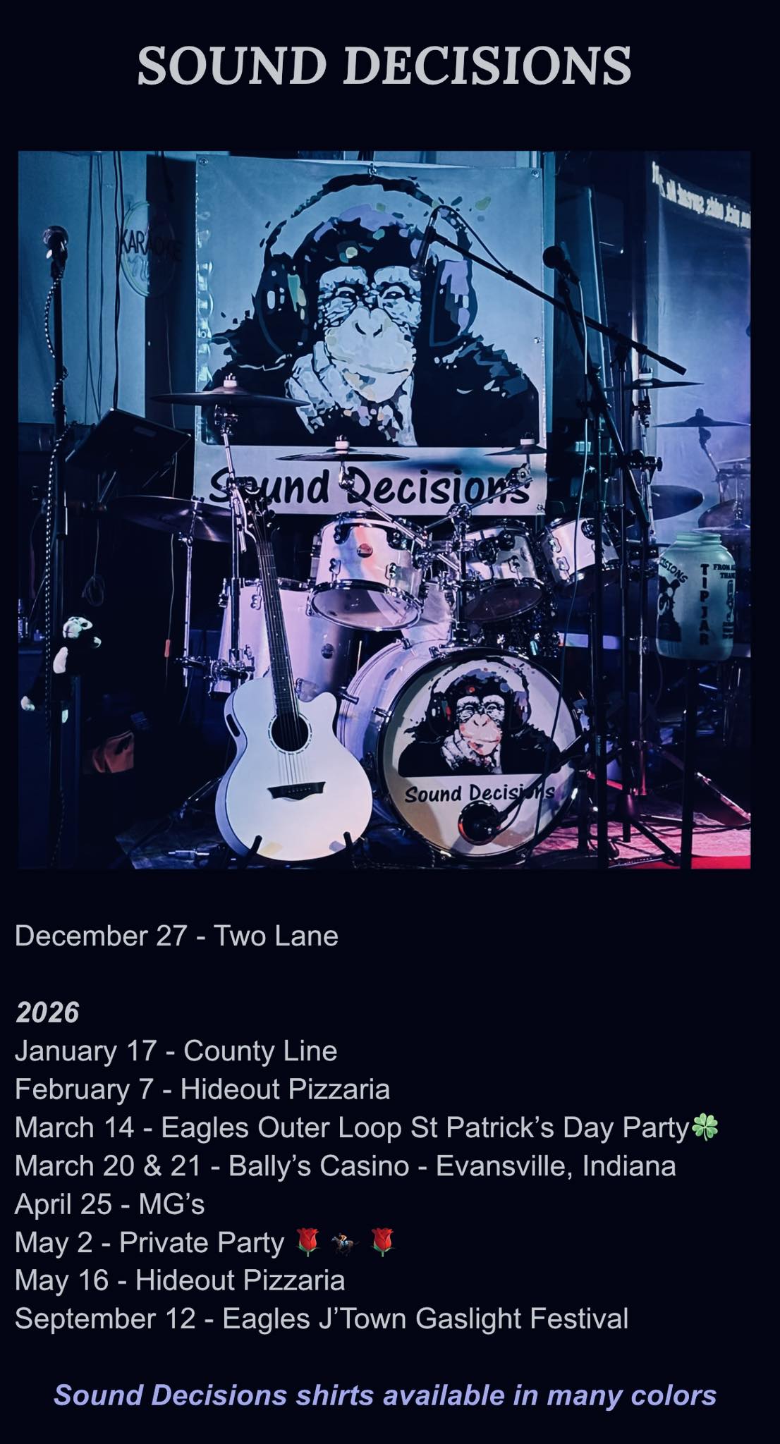 Sound Decisions Band | #sounddecisionsband will be taking a couple ...