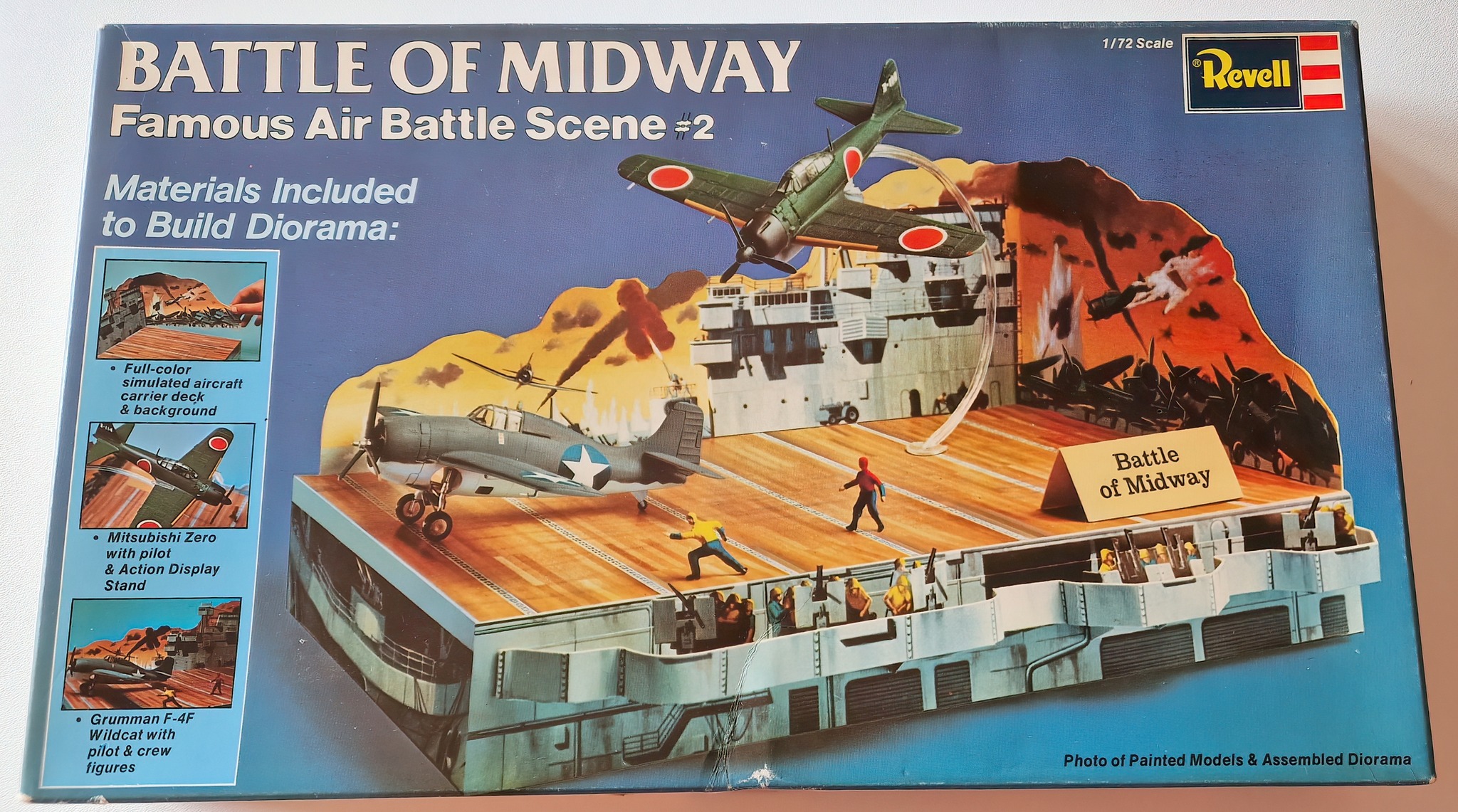 Die-cast models of carrier-based combat airplanes