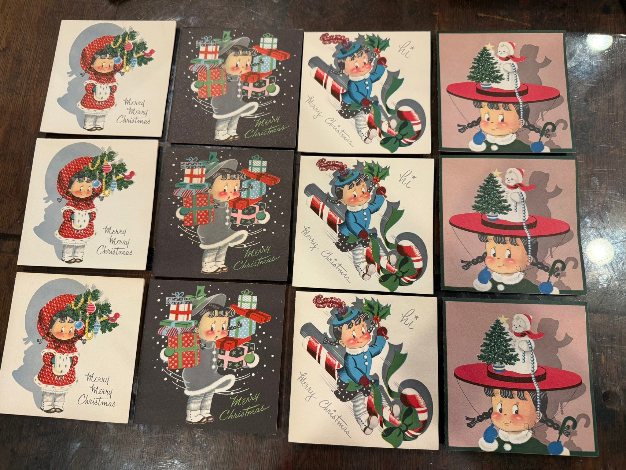 Vintage 1950s NOS Susie-Q Norcross Set of 12 Cards with Envelopes