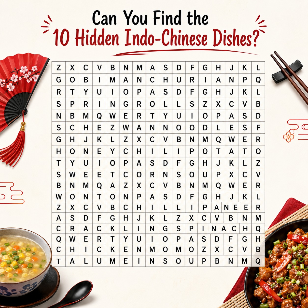 Find 10 Hidden Indo-Chinese Dishes for a Chance to Win